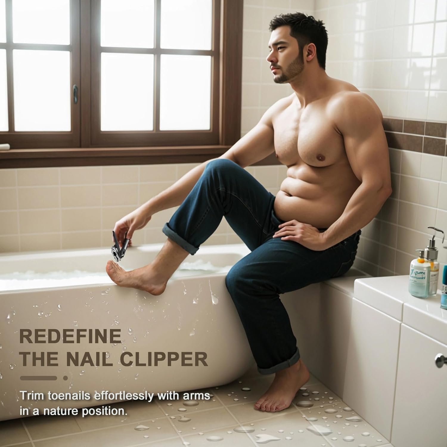 Toe Nail Clippers for Seniors, 360° Rotating Long Handle Fingernail Clipper Ergonomic Nail Cutter for Men Women Premium Steel Nail Trimmer with Glass Nail File for Thick Toenails (Black) - Image 7