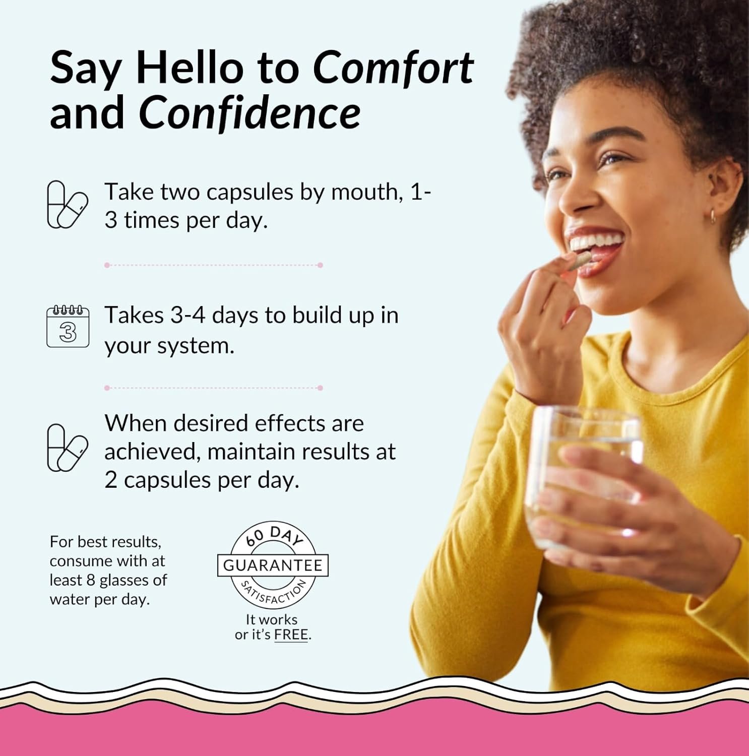 Flower Power She Juicy Vaginal Moisturizer | Feminine Care for Women - 60 ct - End Vaginal Dryness with Slippery Elm Bark | Feminine Care for Vaginal Health - Made in USA - Image 4