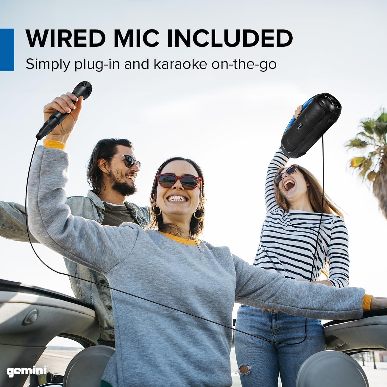 Gemini Sound GGO-230L 50W Bluetooth Speaker Boombox: Portable Wireless IPX5 Waterproof Speaker with FM Radio, LED Party Lighting, Power Bank, and Long-Lasting Rechargeable Battery - Image 7