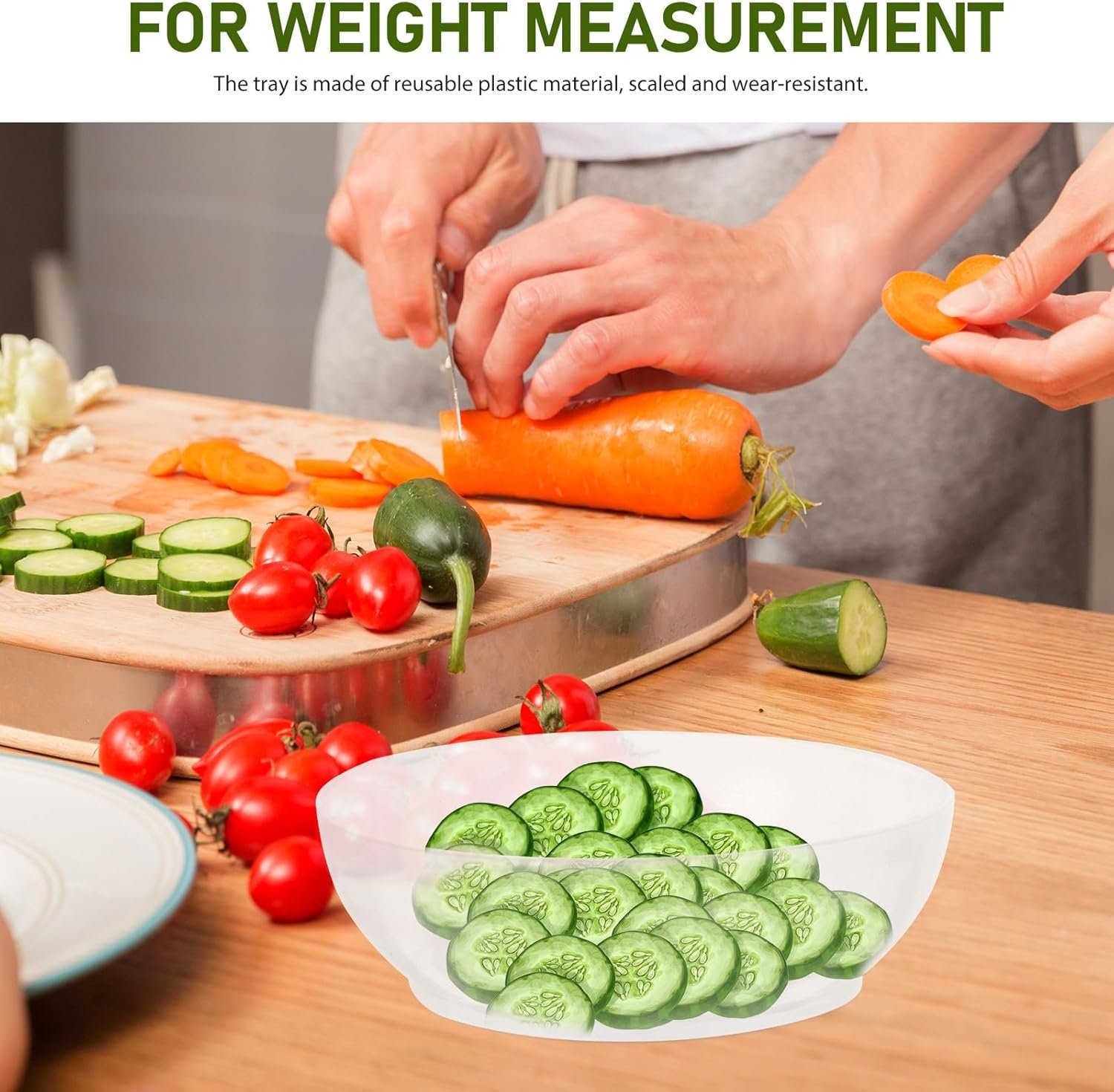 Happyyami Food Scale Bowl Electronic Scale Tray for Cooking Plastic Anti-rust Food Scale Pan for Jewelry Scale Baking Meal Prep Dieting Weight Loss 600ml - Image 6