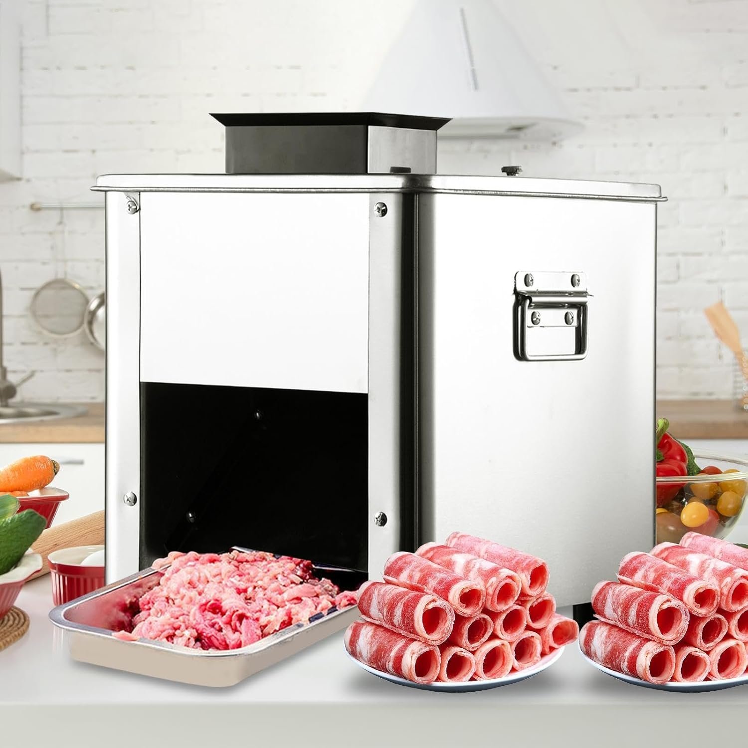 Commercial Meat Grinder | Electric Meat Slicer Machine | Stainless Steel Meat Mincer Machine for Commercial Use with Pork, Beef, Lamb, Fish - Image 10