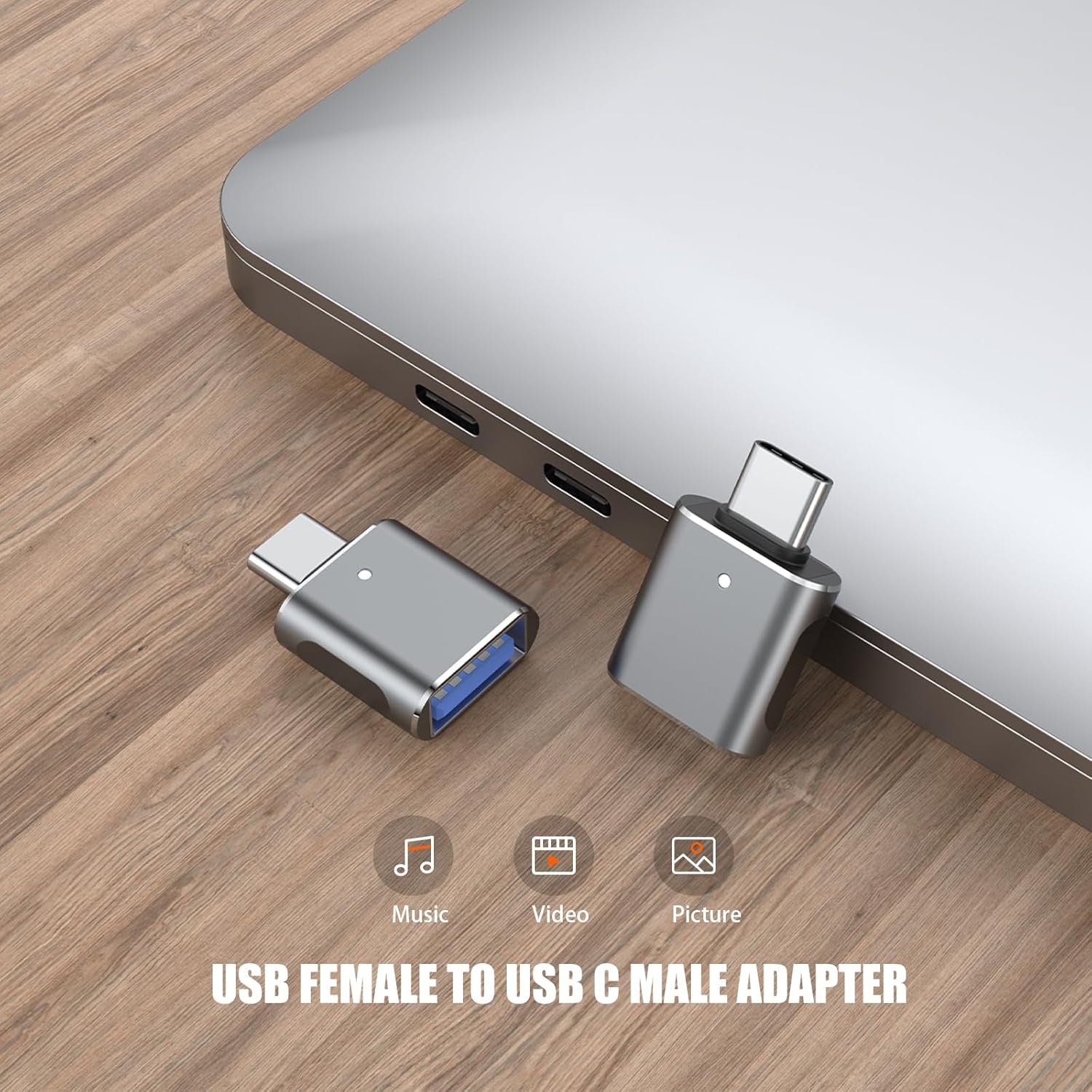 5 Pack Typec/USB c to USB Adapter,OTG Converter with 5/10 Gbps High Speed Data Transfer,USB to USBC Adapter Compatible with Apple iWatch iPhone 16/15,MacBook,Samsung etc. - Image 3