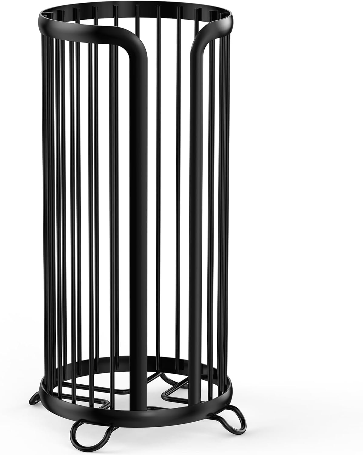 Toilet Paper Holder Stand, Freestanding Toilet Tissue Organizer, Minimalistic Storage Solution, Reserve Mega Rolls,Modern Black-2PACK - Image 8