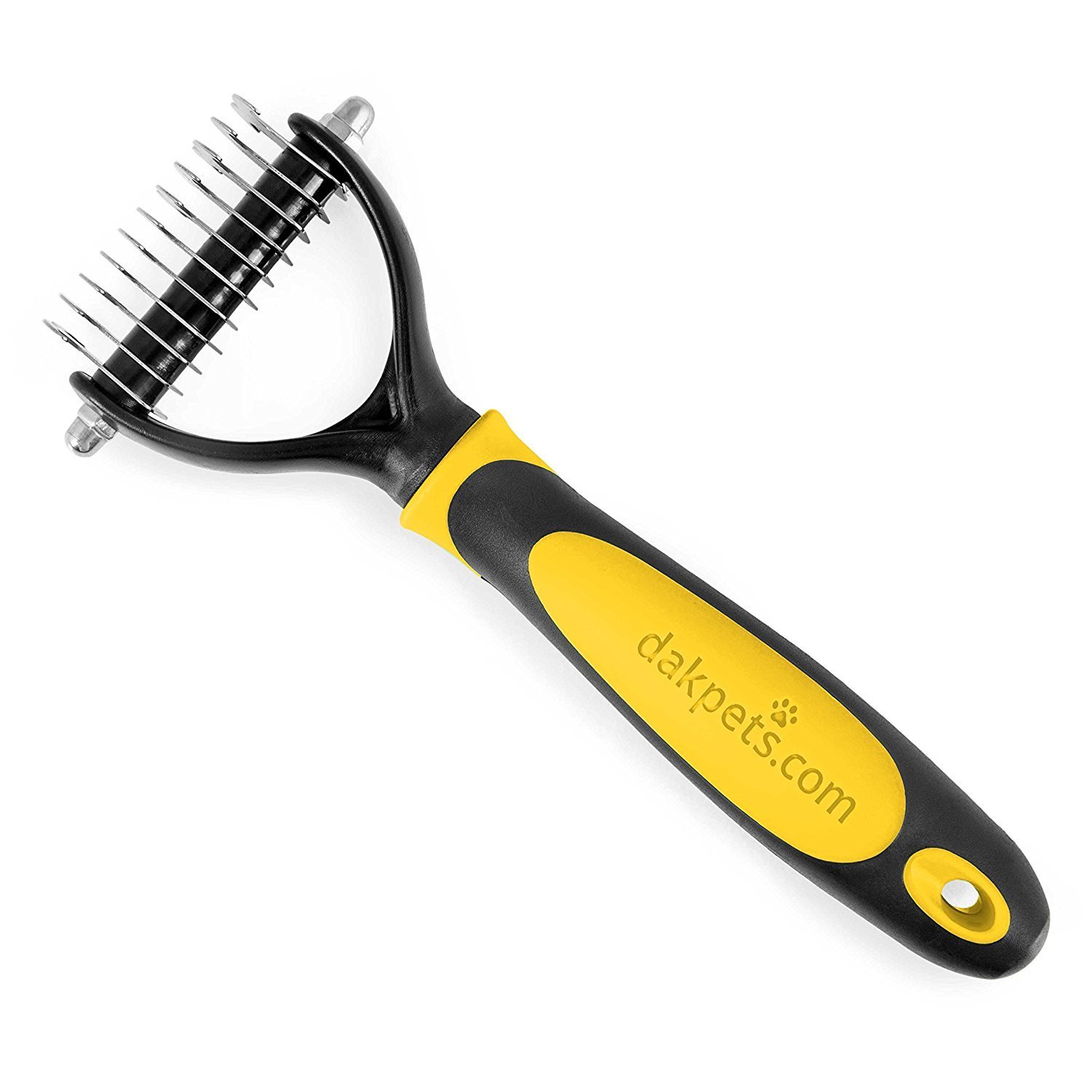 DakPets All-In-One Pet Grooming Tool | Metal Undercoat Rake, Dematting & Detangling Comb, Fur Shedding Blade, and Grooming Brush | For Medium to Long-Haired Pets - Image 2