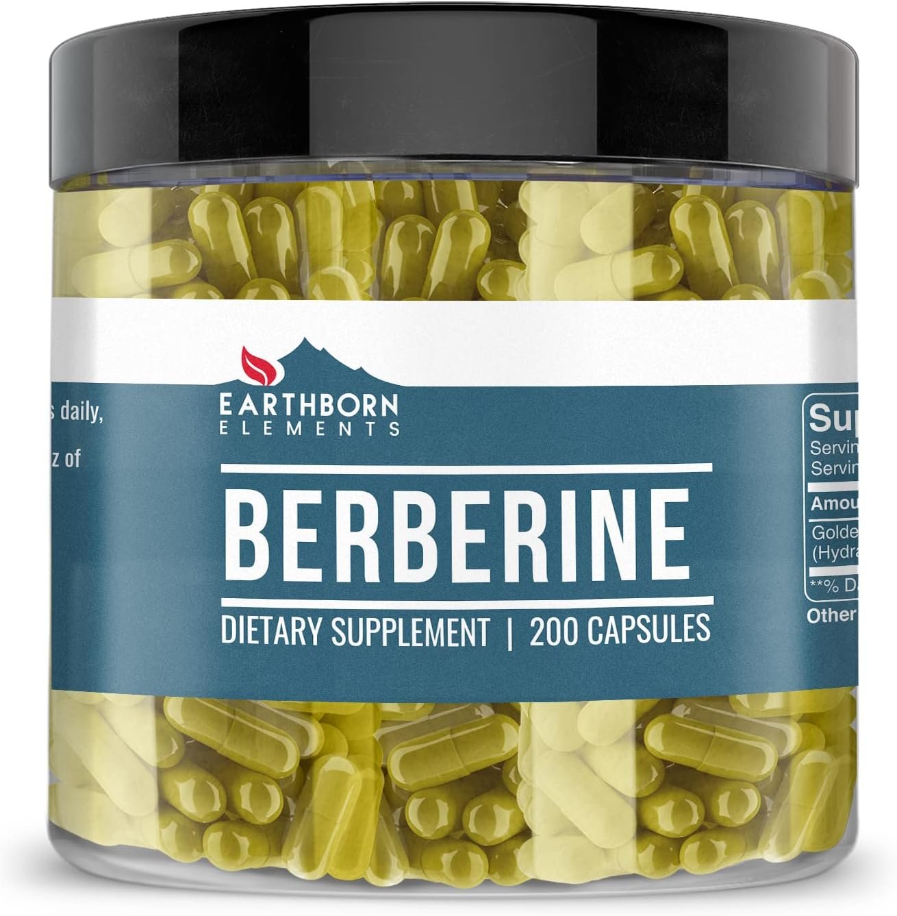 Earthborn Elements Berberine 200 Capsules, Pure & Undiluted, No Additives - Image 2