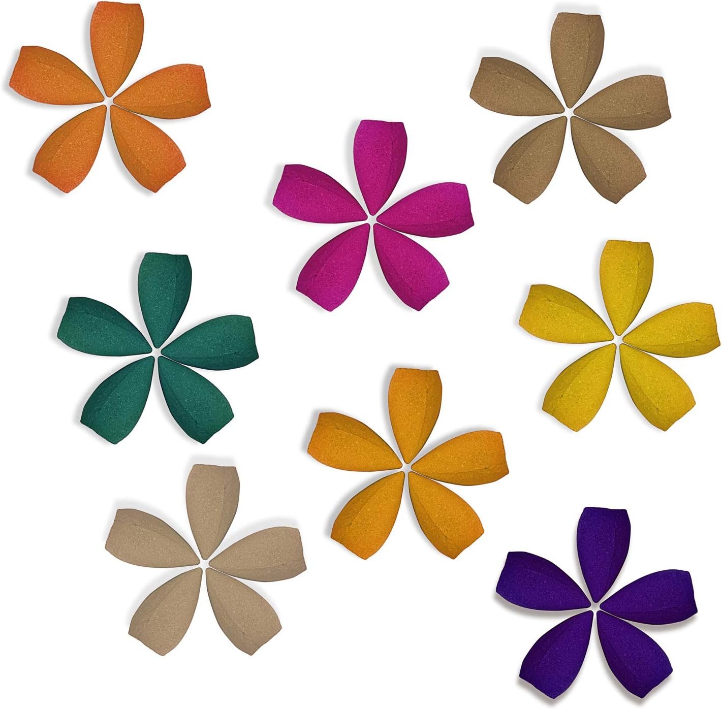 120 PCS Backflow Waterfal Incense Cones, 8 Mixed Natural Scents India Incense Osmanthus Jasmine Tulip Lavender Sandalwood Rose Incense Cone for Backflow Incense Burner Holders (120 Incense/Bag) - Image 4