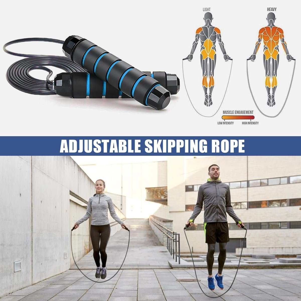 23Pcs Resistance Bands Set Workout Bands, 5 Stackable Exercise Bands with Handles, 5 Resistance Loop Bands, Jump Rope, Figure 8 Resistance Bands, Headband, Cooling Towel - Image 8