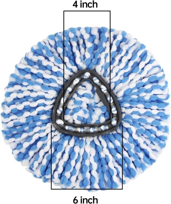 4 Pack Ocedar Mop Heads Replacements Compatible with O-Ceda Easywring Spin Mop-Microfiber Refill Easy Cleaning Mop Head Replacement for Home Office Floor Deep Cleaning, Blue - Image 7