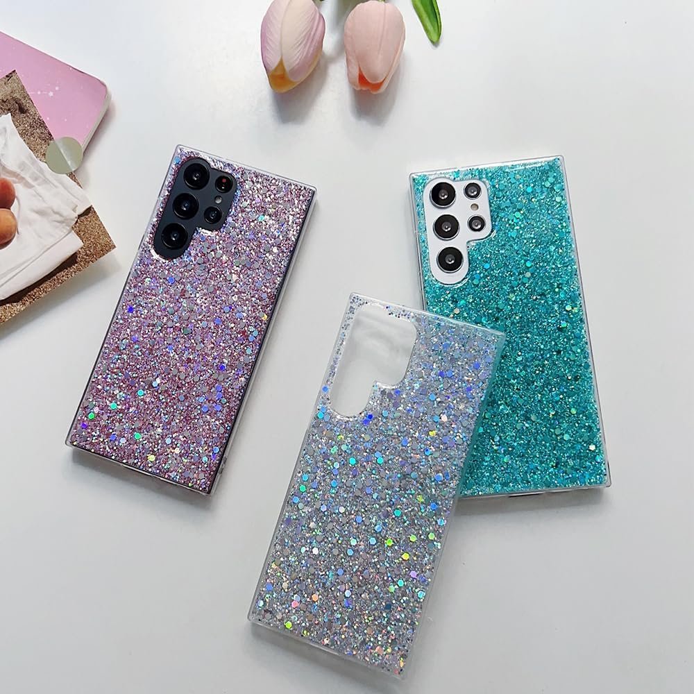 Case for Samsung Galaxy A14 5G Case 6.6''Glitter Bling for Women Girls Sparkle Cover Cute Protective Phone Cases (Blue) - Image 7