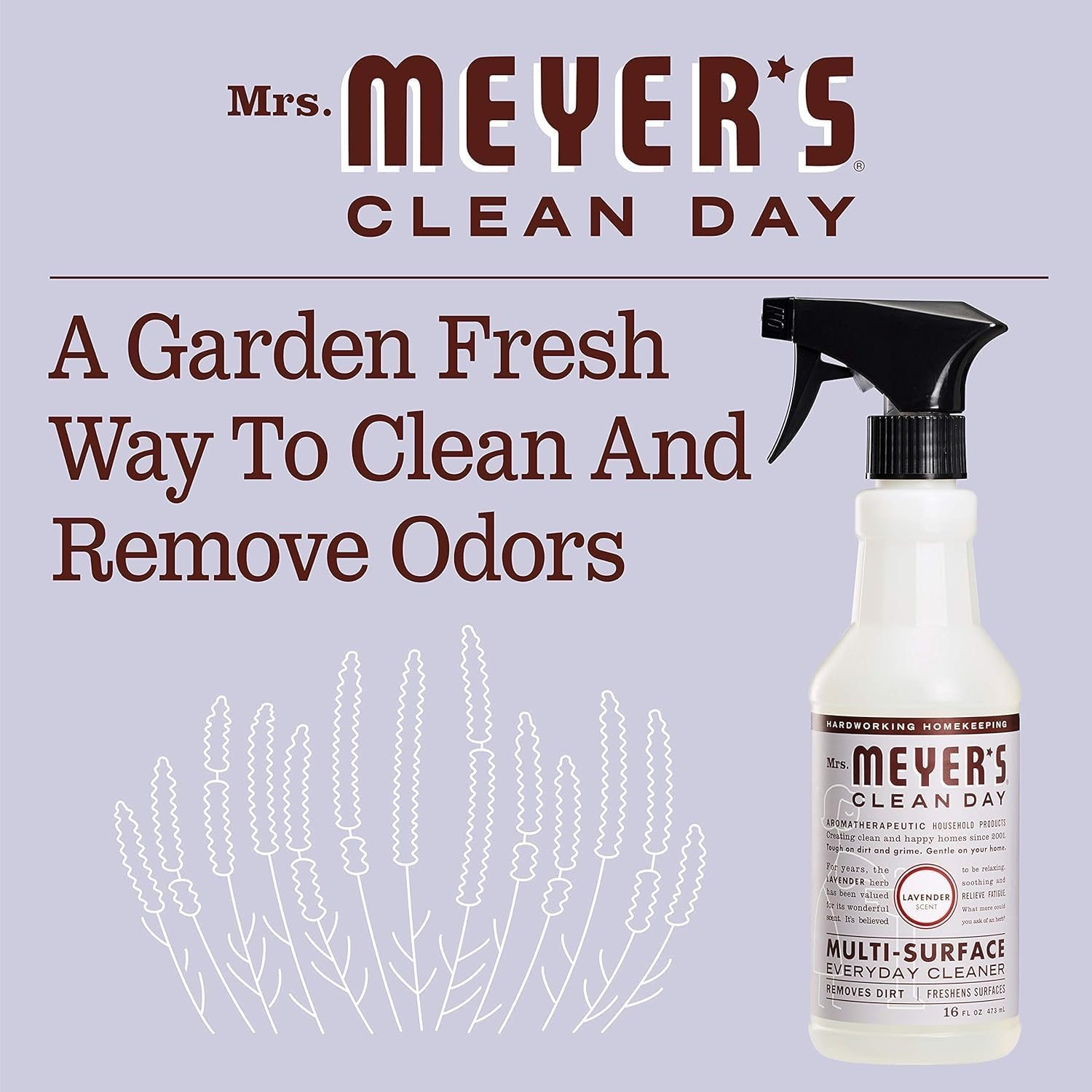 MRS. MEYER'S CLEAN DAY Lavender Scent Multi-Purpose Household Cleaner, 16 oz. (Pack of 3) - Image 7