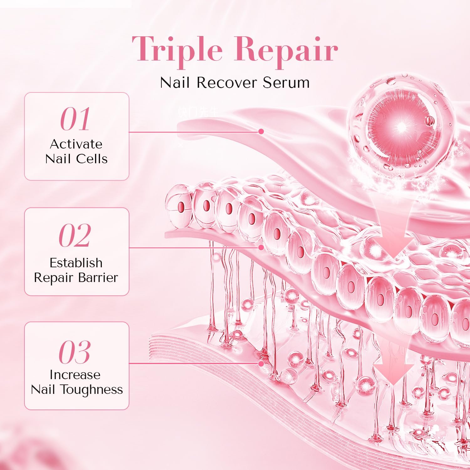 AZUREBEAUTY Nail Strengthener and Growth Building Nail Recover Serum, Repair Nail Growth Treatment for Thin and Damaged Nails - Image 6