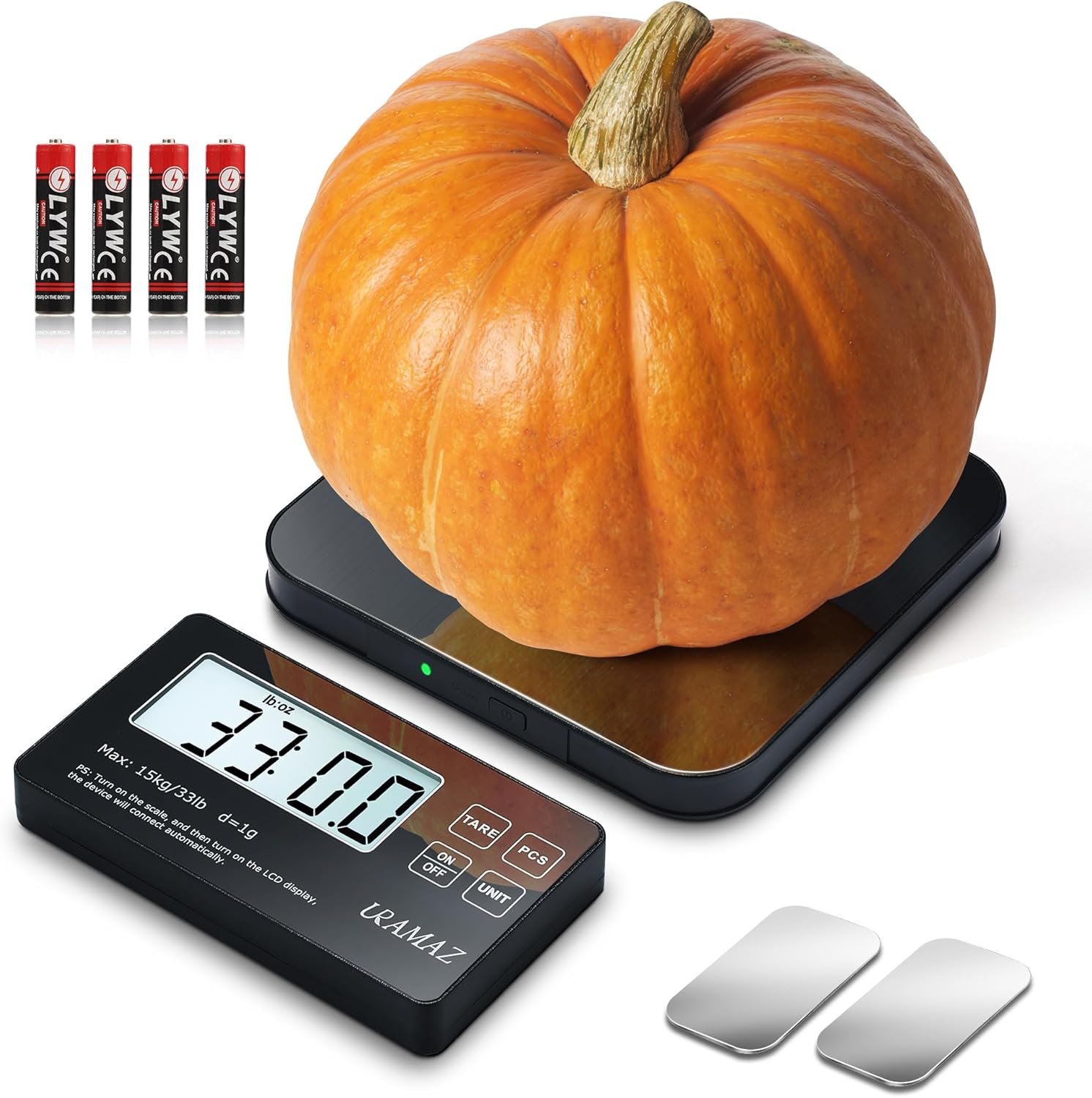 Food Scale with Split LCD Display, 33Lb Stainless Steel Kitchen Scales Digital Weight Grams and Ounces for Cooking, Baking, Sourdough Bread, Food Scales for Kitchen, Weight Loss, Meal Prep, 1g/0.1oz - Image 2