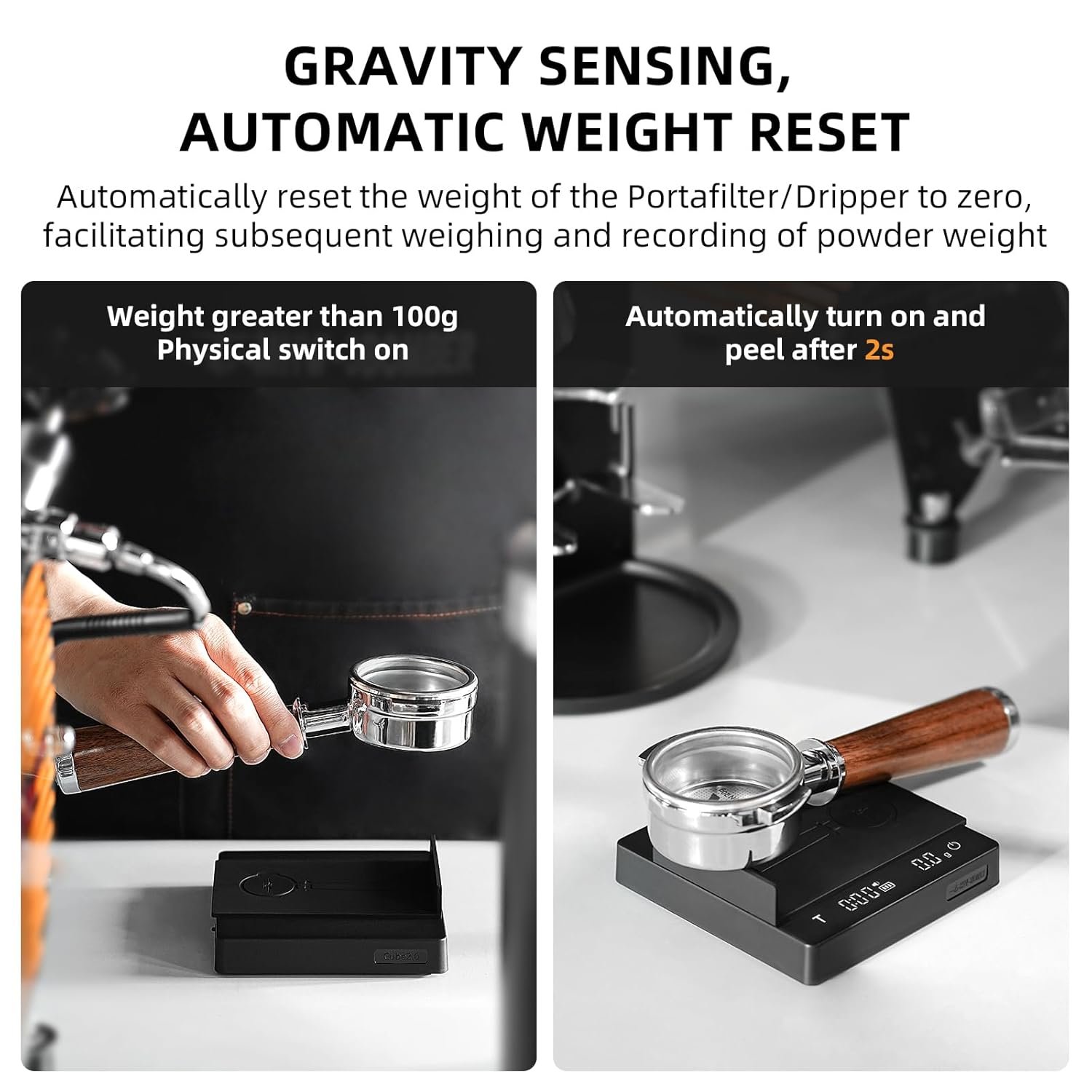 MHW-3BOMBER Mini Coffee Scale with Auto Timing,Electronic Espresso Scale,Type-C Rechargeable Coffee Weight Scale,Tare Function,g/oz,LED Display,Digital Scale for Coffee/Kitchen,White ES6034W-OS - Image 4