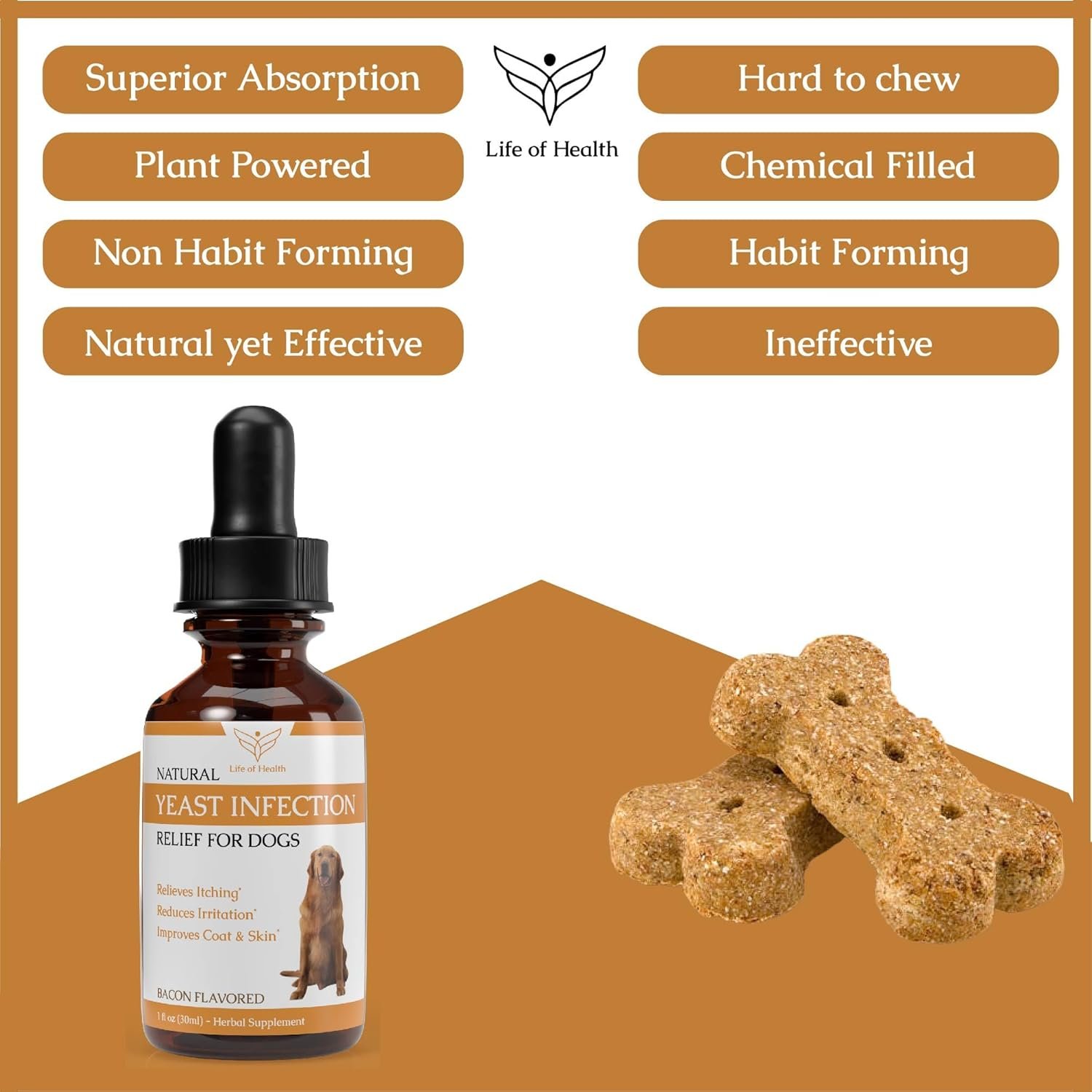 Natural Yeast Infection Treatment for Dogs | Supports Healthy Itch Relief, Inflammation Relief, Allergy Relief & More | Dog Yeast Ear Infection Treatment | Dog Itch Relief | Dog Allergy Relief - Image 5