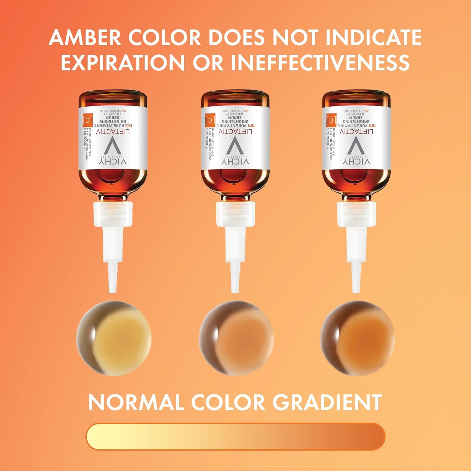 Vichy LiftActiv Vitamin C Serum For Face | Brightening Serum With 16% Pure Vitamin C + Hyaluronic Acid + Vitamin E | Improves Radiance & Firmness | Anti Aging Serum Protects Skin From Discoloration - Image 8