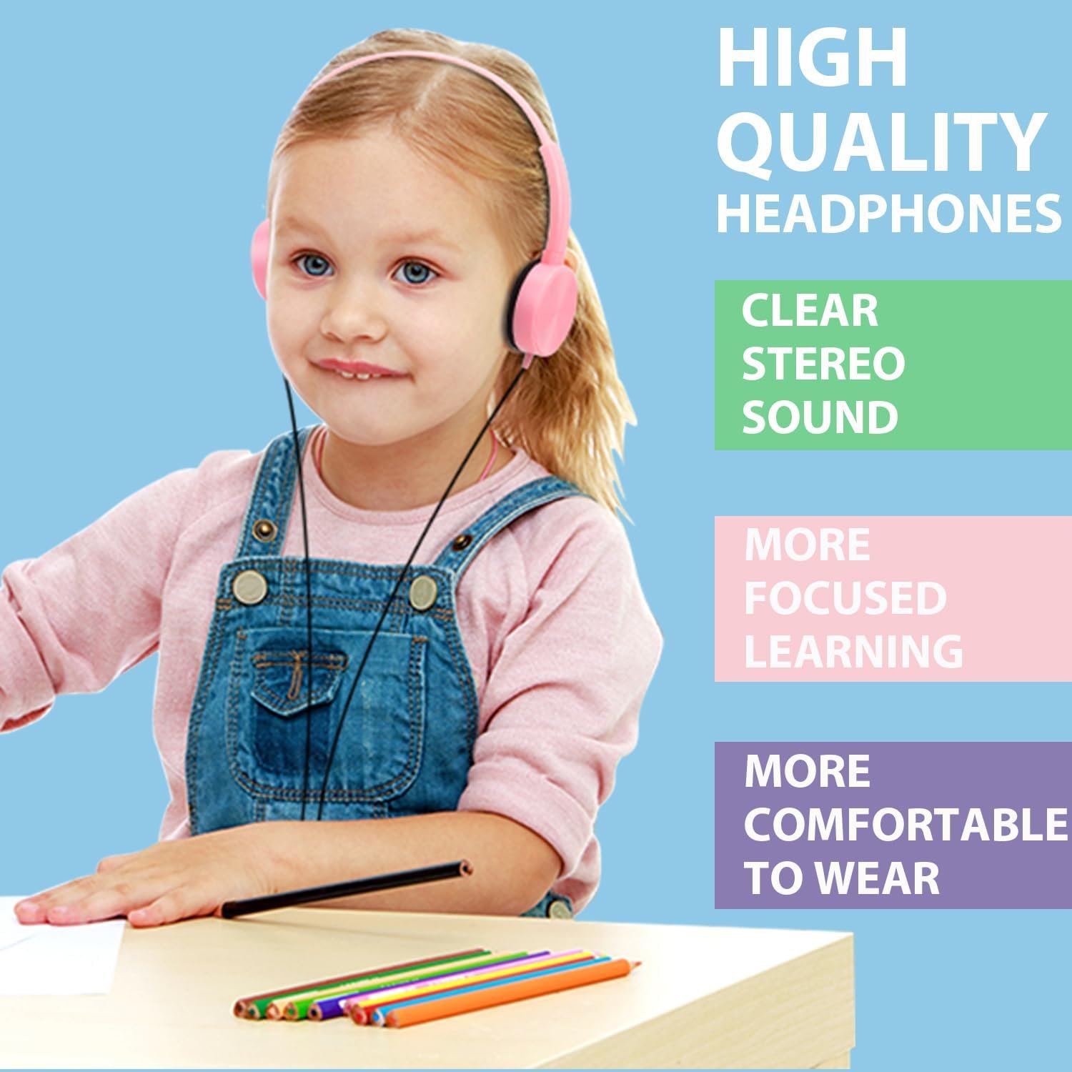 24 Pack Kids Classroom Headphones Bulk for School Students, Durable Wholesale Class Set Headphones for Kids Children Toddler Teen Boys Girls (8 Mixed Colors) - Image 6