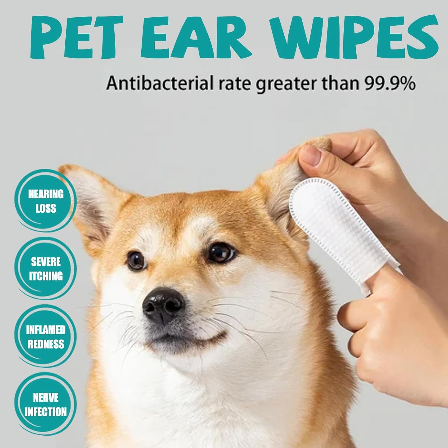 Ear Finger Wipes for Dogs & Cats - Gently Remove Ear Wax, Debris Sooths Relieve Ear - 50 Count - Image 10