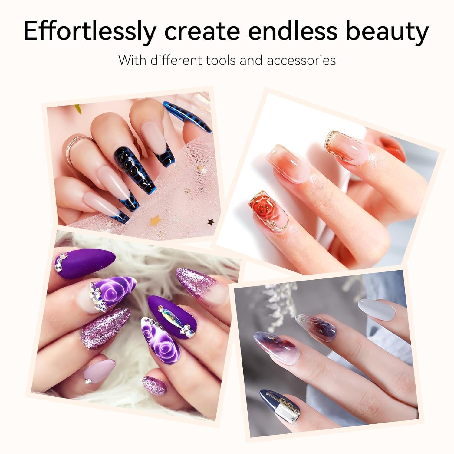 Makartt Clear Blooming Gel 15ml UV LED Soak Off Nail Art Polish for Spreading Effect Marble Nail Polish Gel Paint Nail Designs for DIY Color Flower Watercolor Magic Beauty Gift - Image 6