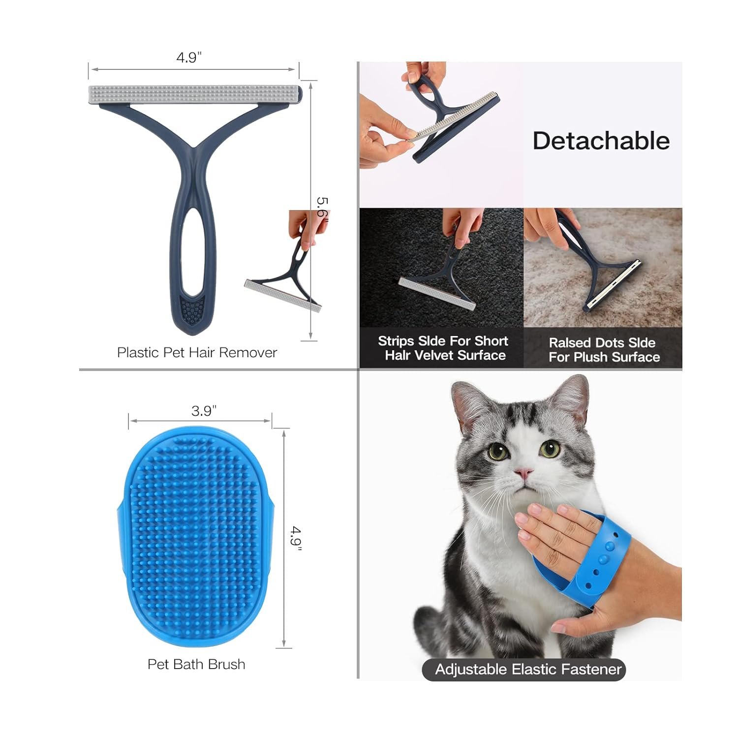 7 in 1 Pet Deshedding Brush Set, Pet Brush Set for Dog and Cat, Dog Grooming Brush Kit, Dog Undercoat Brush Set, Dog Grooming Kit for Long Haired Dogs, Large Dog Accessories for Home - Image 6