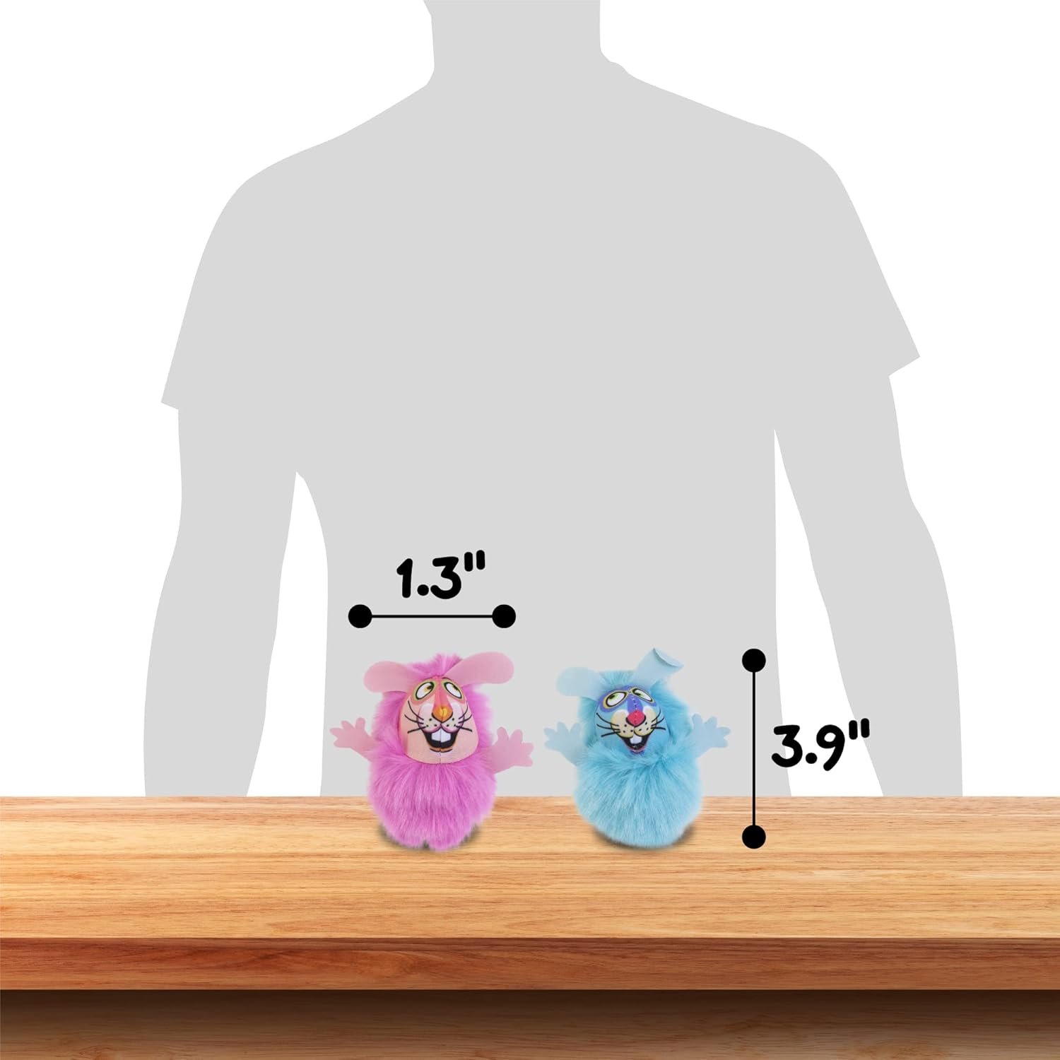 FAT CAT Fluff Bunnies Cat Toys - Catnip Kicker Toy, Pack of 1 (Blue or Pink) - Image 6