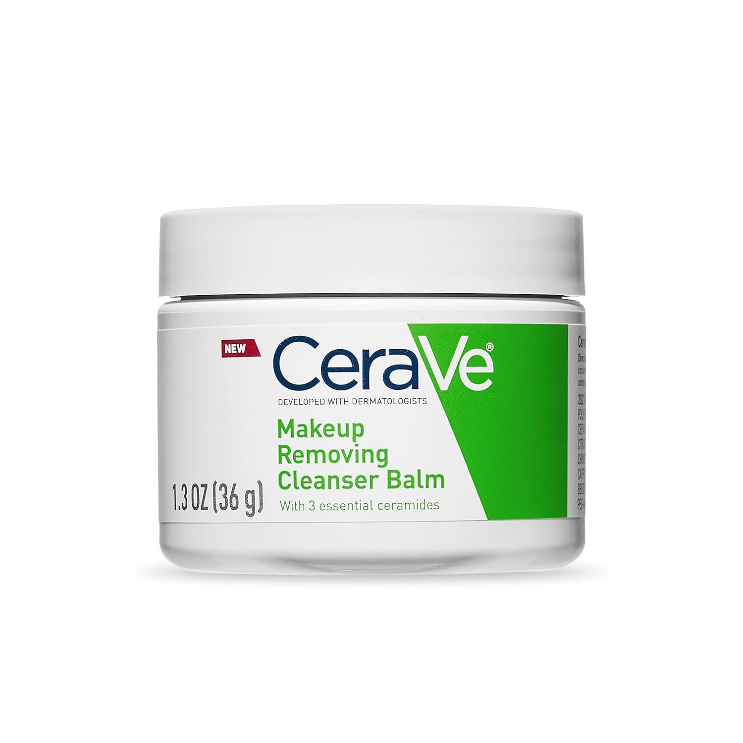 CeraVe Cleansing Balm Makeup Remover, Waterproof Makeup Remover With Ceramides & Plant-Based Jojoba Oil To Nourish & Hydrate, Non-Comedogenic & Fragrance Free, 1.3 Oz - Image 2