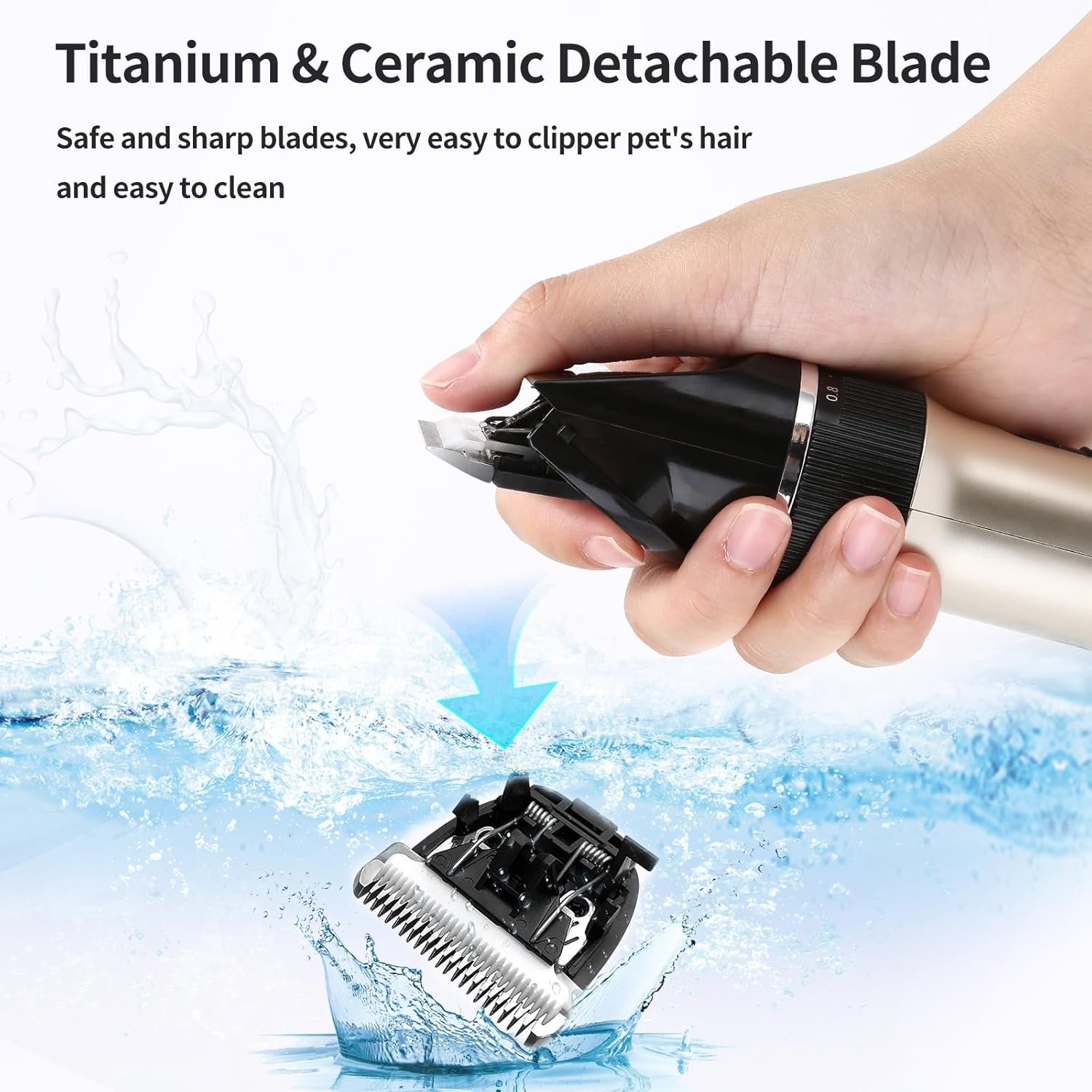 Dog Clippers for Grooming, Low Noise Dog Grooming Clippers, Cordless Dog Hair Trimmer, Rechargeable Dog Shavers for Grooming Dogs Cats Pets - Image 6