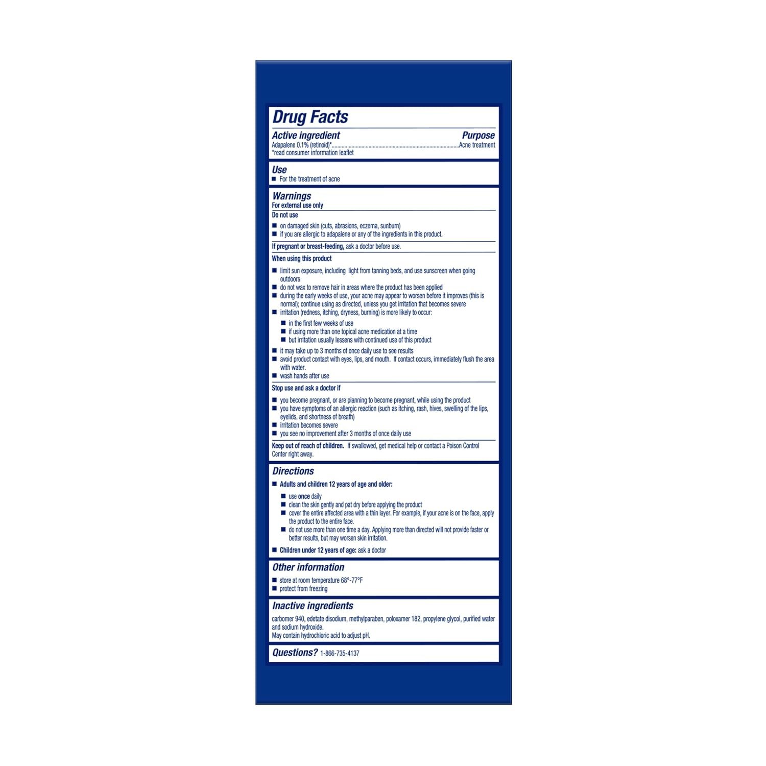 Differin Acne Treatment Gel, 90 Day Supply, Retinoid Treatment for Face with 0.1% Adapalene, Gentle Skin Care for Acne Prone Sensitive Skin, 45g Pump (Packaging May Vary) - Image 11