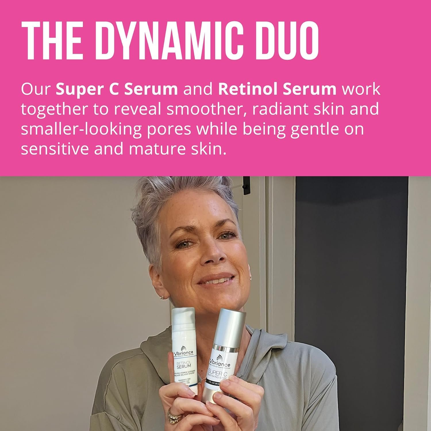 Vibriance Dynamic Duo Skincare Bundle | Super C Vitamin C Serum & Retinol Serum Skincare Set | Age-Defying Day & Nighttime Power - Image 4