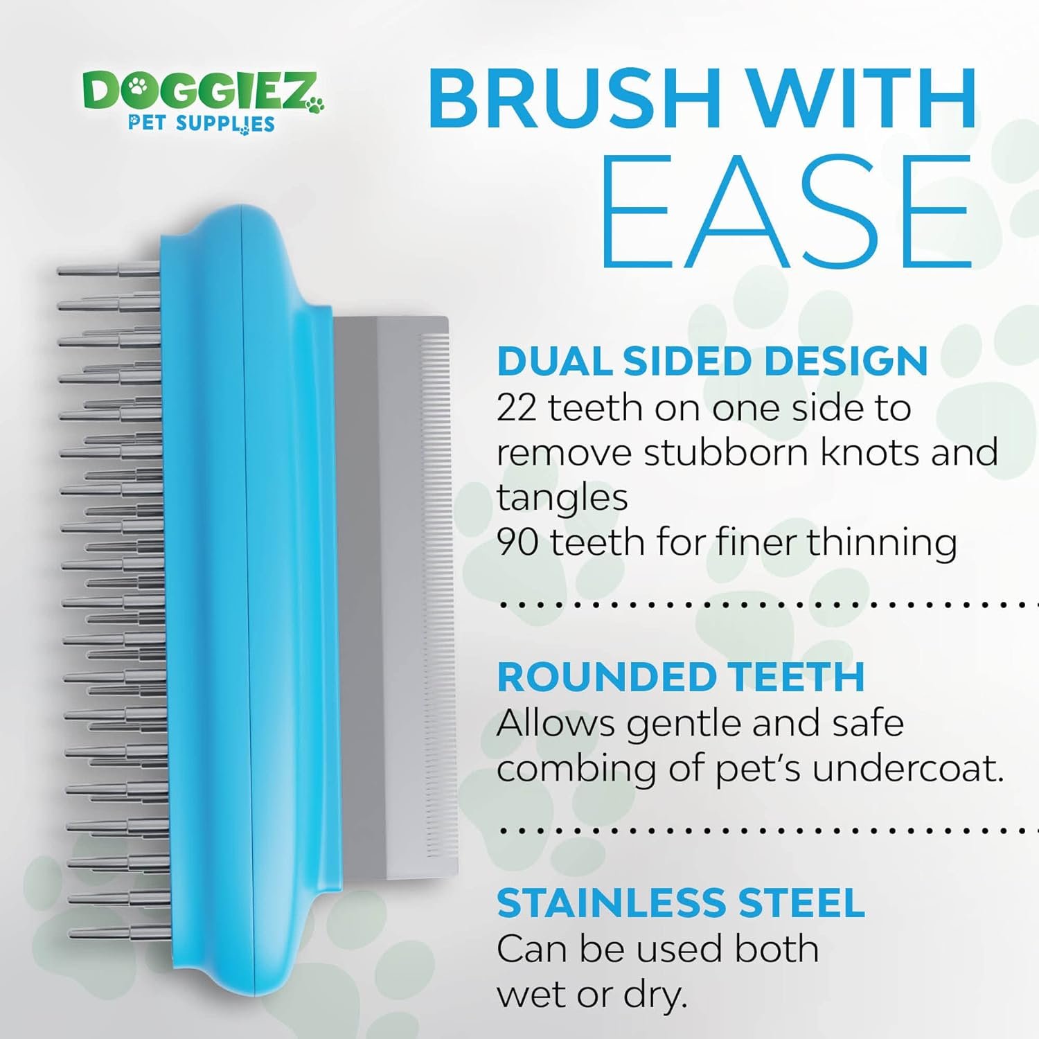 2-in-1 Dog Brush for Shedding & Undercoat Rake Dog Hair Brush - Cat Grooming Supplies Long Hair Dog Deshedding Brush - Dog Grooming Brush - Pet Brushes for Dogs - Short Haired Fur, Long Hair Cat Brush - Image 5