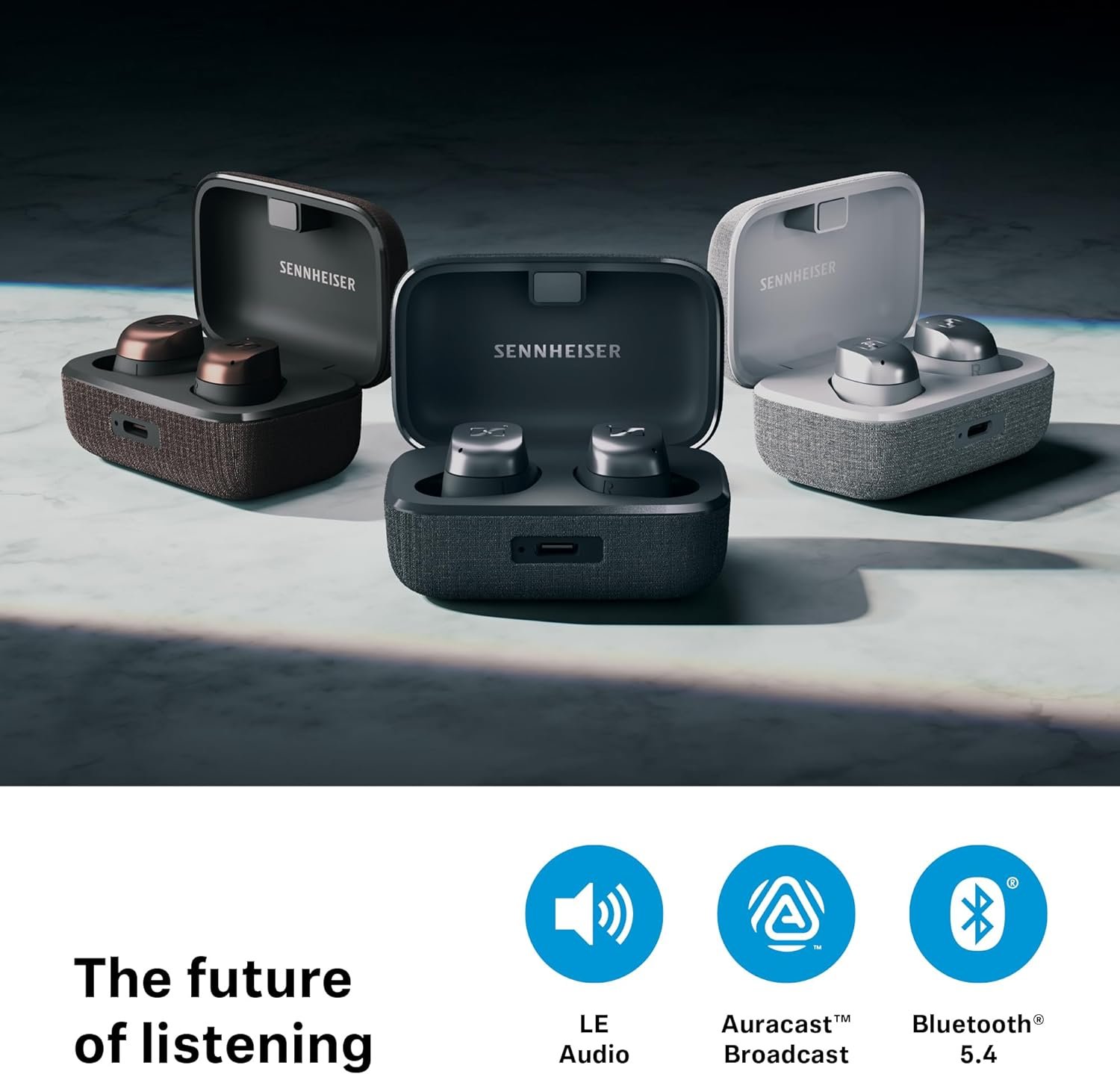 Sennheiser MOMENTUM True Wireless 4 Smart Earbuds with Bluetooth 5.4, Crystal-Clear Sound, Comfortable Design, 30-Hour Battery Life, Adaptive ANC, LE Audio and Auracast - Black Copper - Image 5
