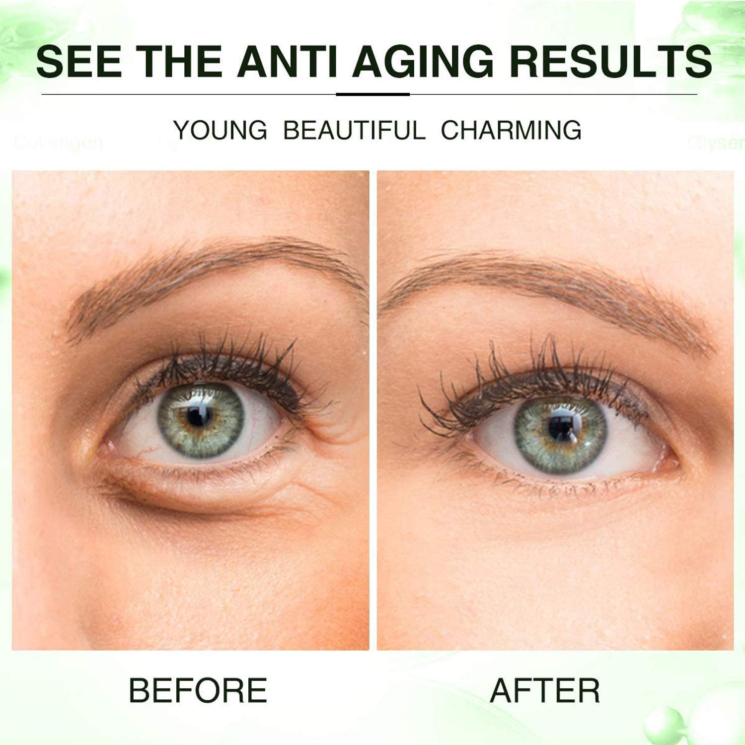 Under Eye Mask, Collagen Eye Mask 60 pcs, Green Tea Extract Under Eye Patches, Eye Mask for Puffy Eyes, Undereye Dark Circles Treatments, Under Eye Pads, Anti-Wrinkle Gel Pads - Image 3