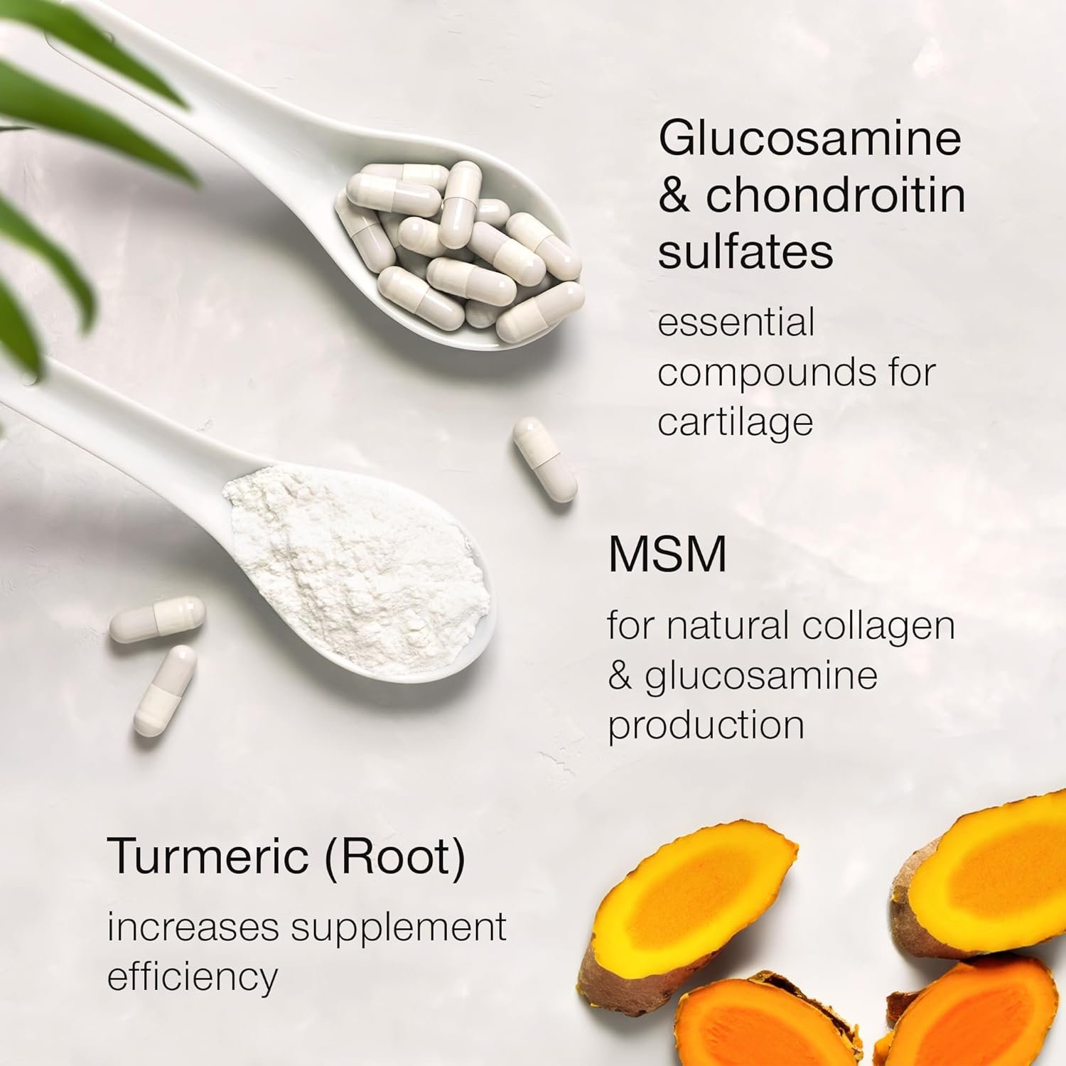 Glucosamine Chondroitin MSM with Turmeric - High Strength Joint Support Supplement for Adults Men & Women - 90 Capsules - 1500mg Glucosamine Sulfate per Serving - Image 5