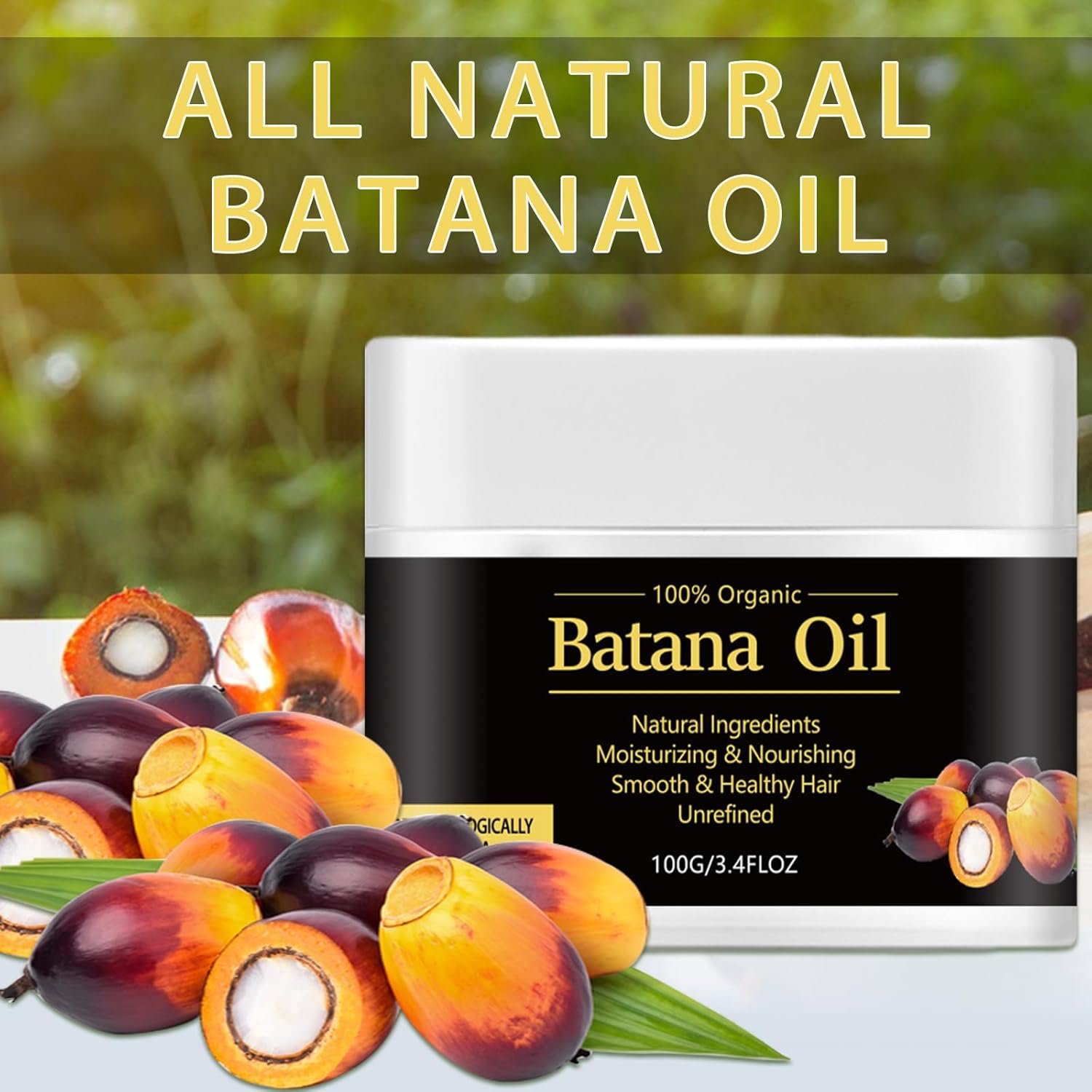 Raw Batana Hair Serum, Enhances Natural Hair Growth, Prevents Hair Loss and Split Ends, Thickens Hair, Repairs Damaged Hair, 100% Organic Treatment Oils for Men & Women - Image 8