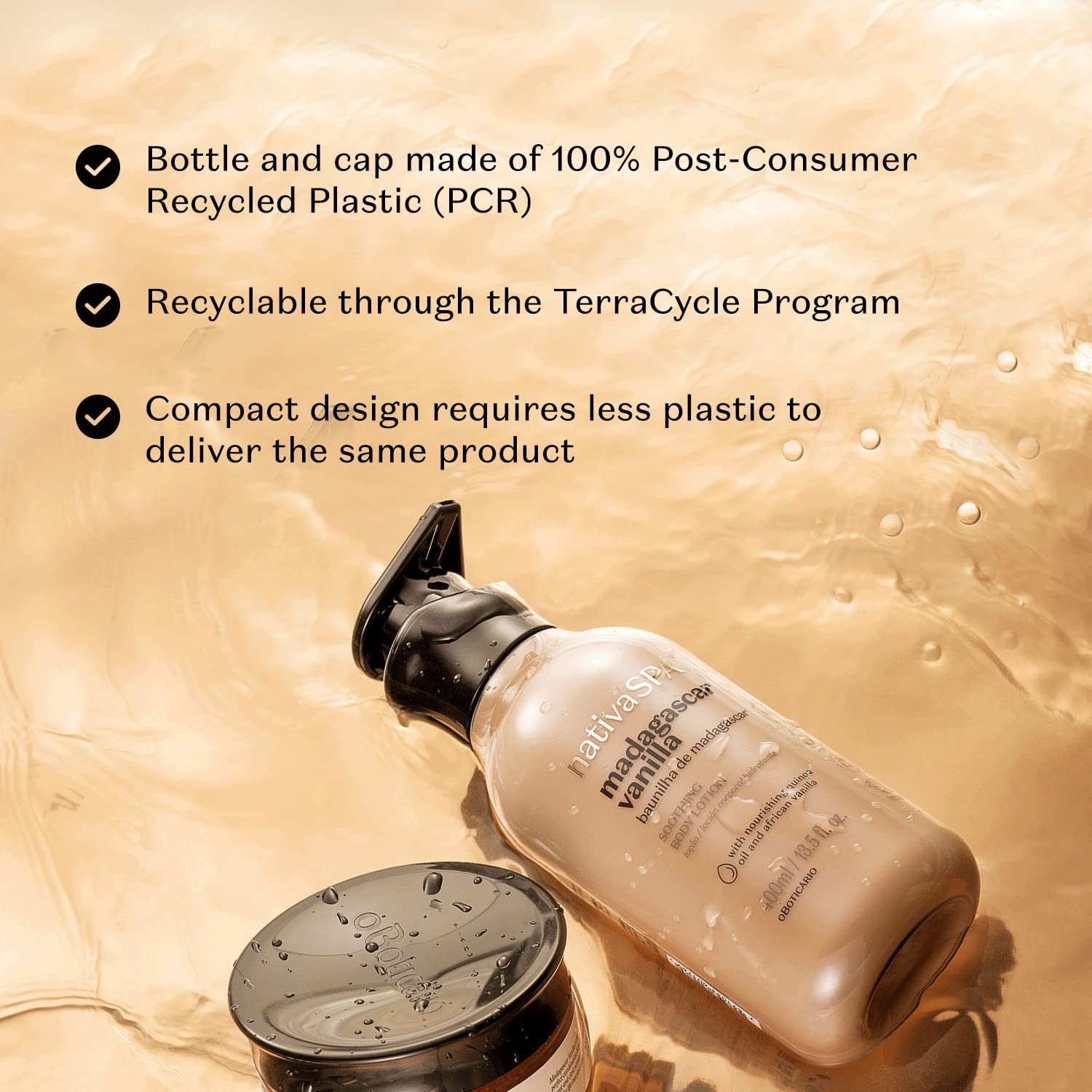 Nativa SPA by O Boticário, Madagascar Vanilla Moisturizing Body Lotion, Fragranced Skin Moisturizer with Purified Quinoa Drops, 13.5 Ounce - Image 6