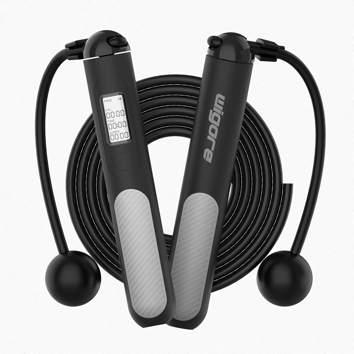 Jump Rope,Ropeless jump ropes weighted with counter for fitness,Home, Indoor or Outdoor exercise use,Workout,Crossfit,Gym,Cordless jump rope for Women,Men, Adults, Kids - Image 2