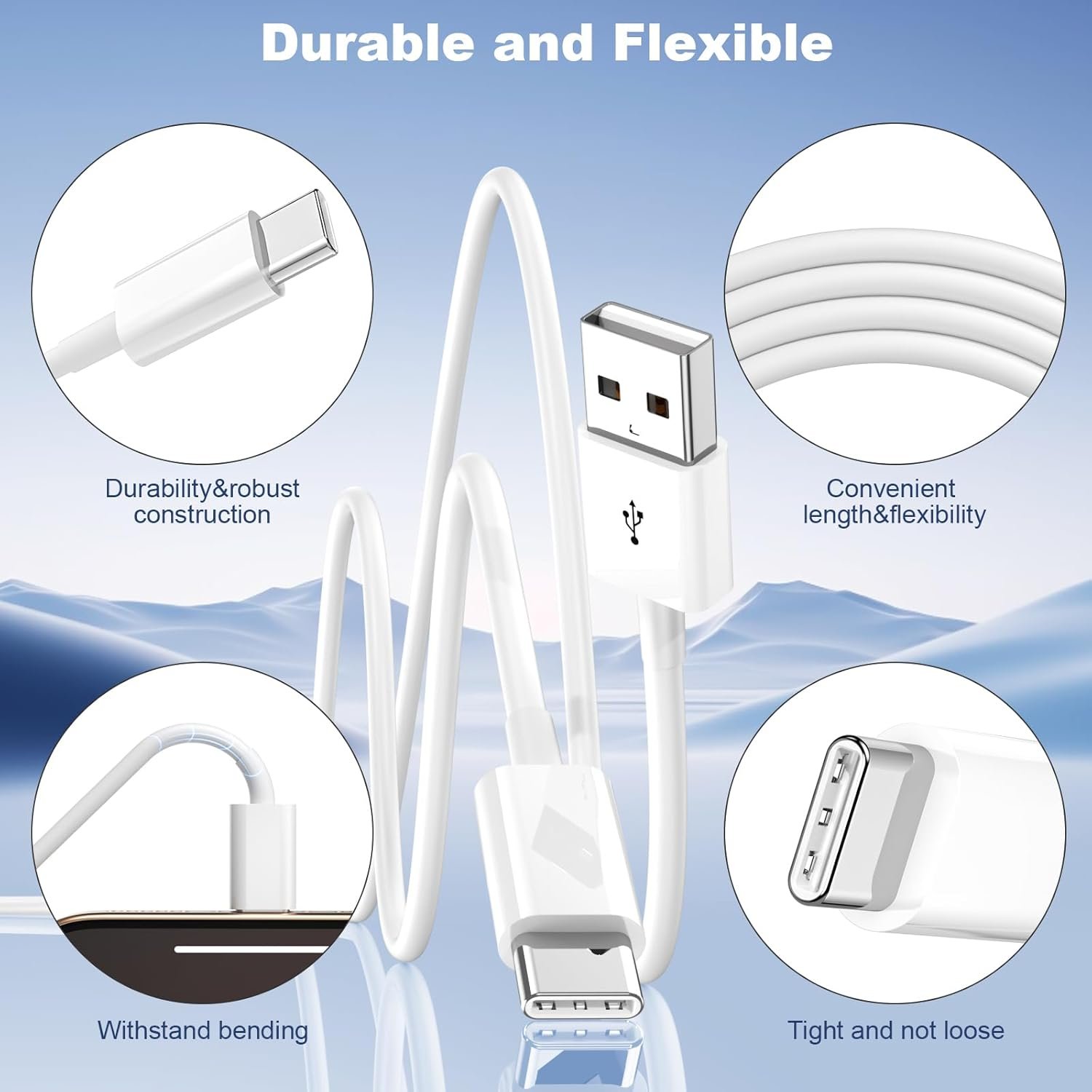 Car CarPlay Cable for iPhone 15/16 Pro Max/Plus Cable, 2Pack USB A to USB C for CarPlay USB C Cord, iPad USB C Cable iPad Pro 13/12.9/11 inch iPad Air 5/4th Mini Car Charger Cord Charging Cable 3FT - Image 4