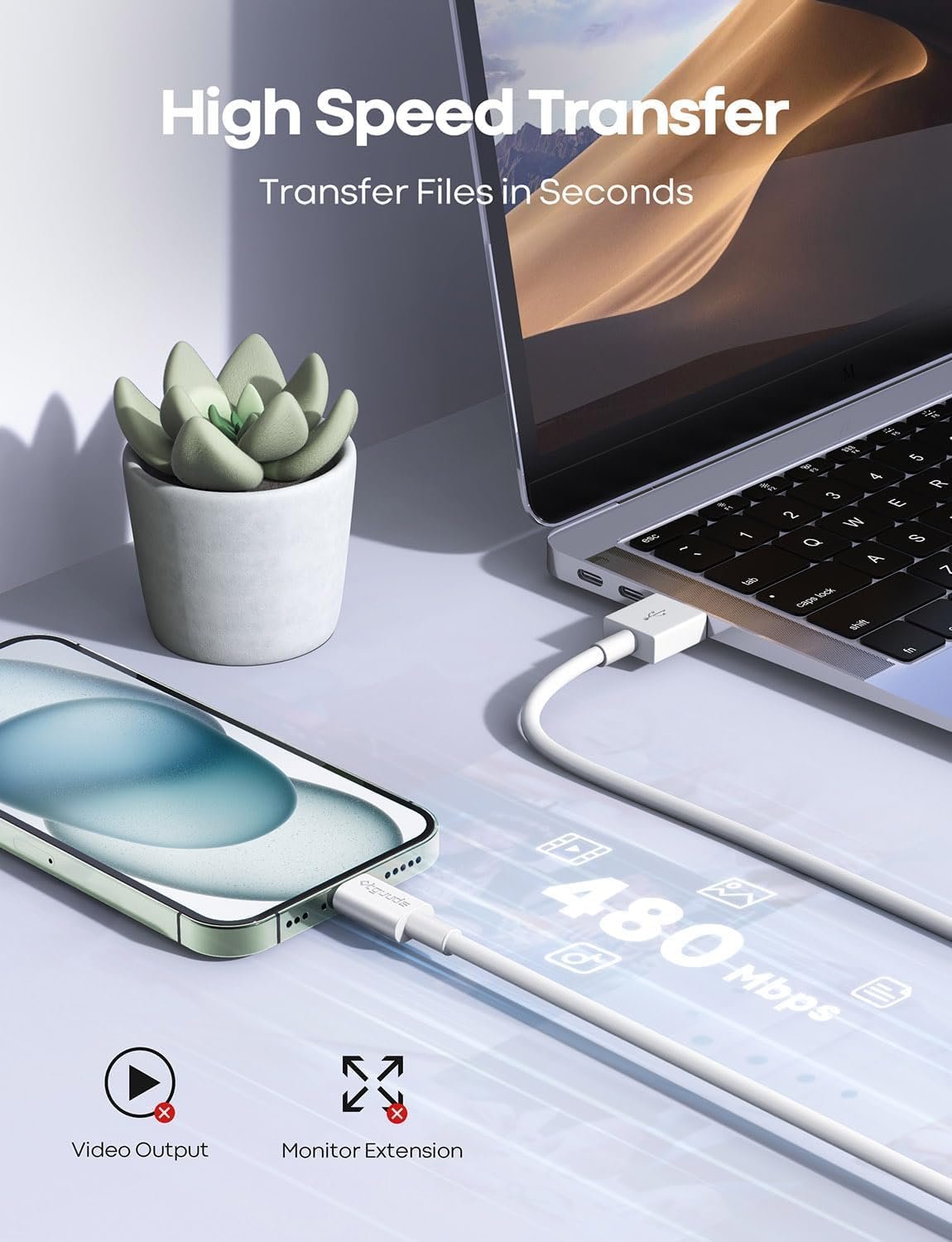 Car Carplay Cable for iPhone 16 15 Pro/Pro Max/Plus Cable,3FT+6FT USB A to USB C Fast Charging Cable for Apple iPhone 16 15 Car Charger,Car Charger Adapter Cord for iPhone 16 15,Google Pixel 9 - Image 5