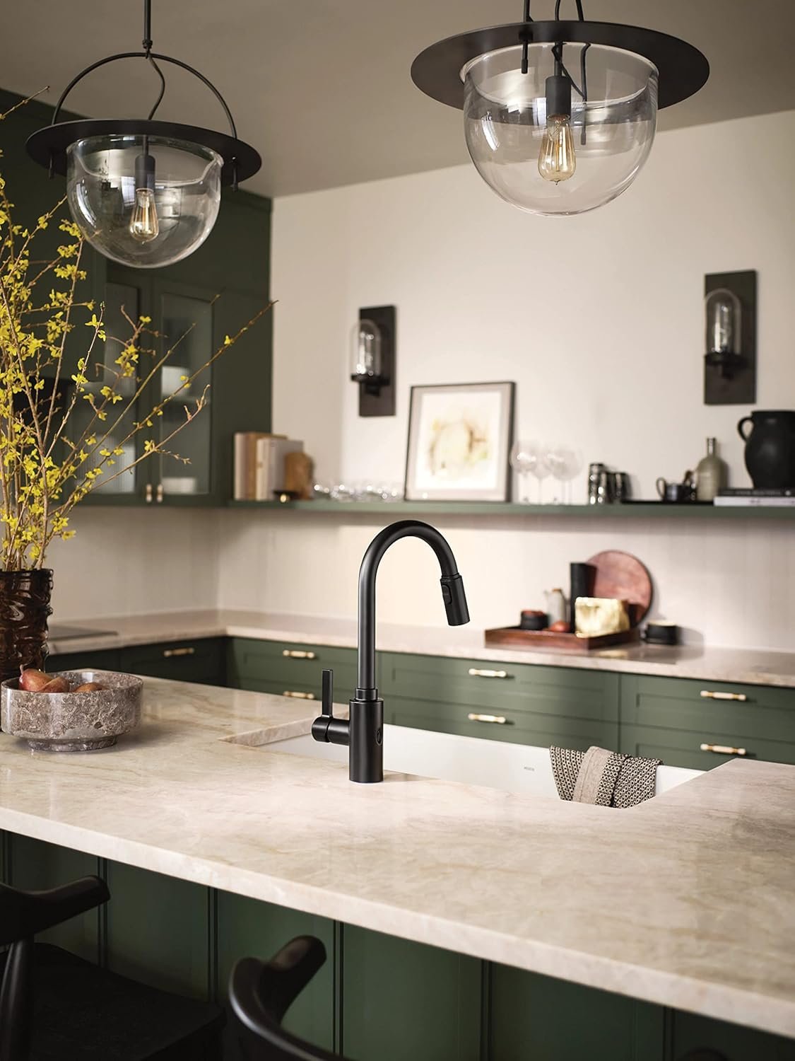Moen 7882EWBL Genta LX Motionsense Wave Sensor Touchless One Handle High Arc Pulldown Modern Kitchen Faucet Featuring Power Clean, Matte Black - Image 9