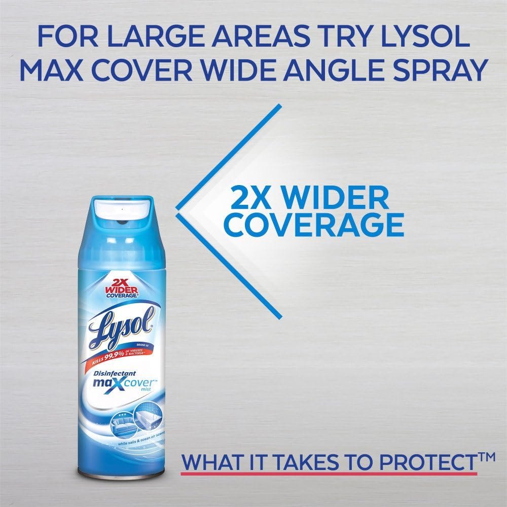 Lysol Sanitizing and Antibacterial Spray for Disinfecting & Deodorizing, Crisp Linen, 12.5 Fl Oz - Image 9