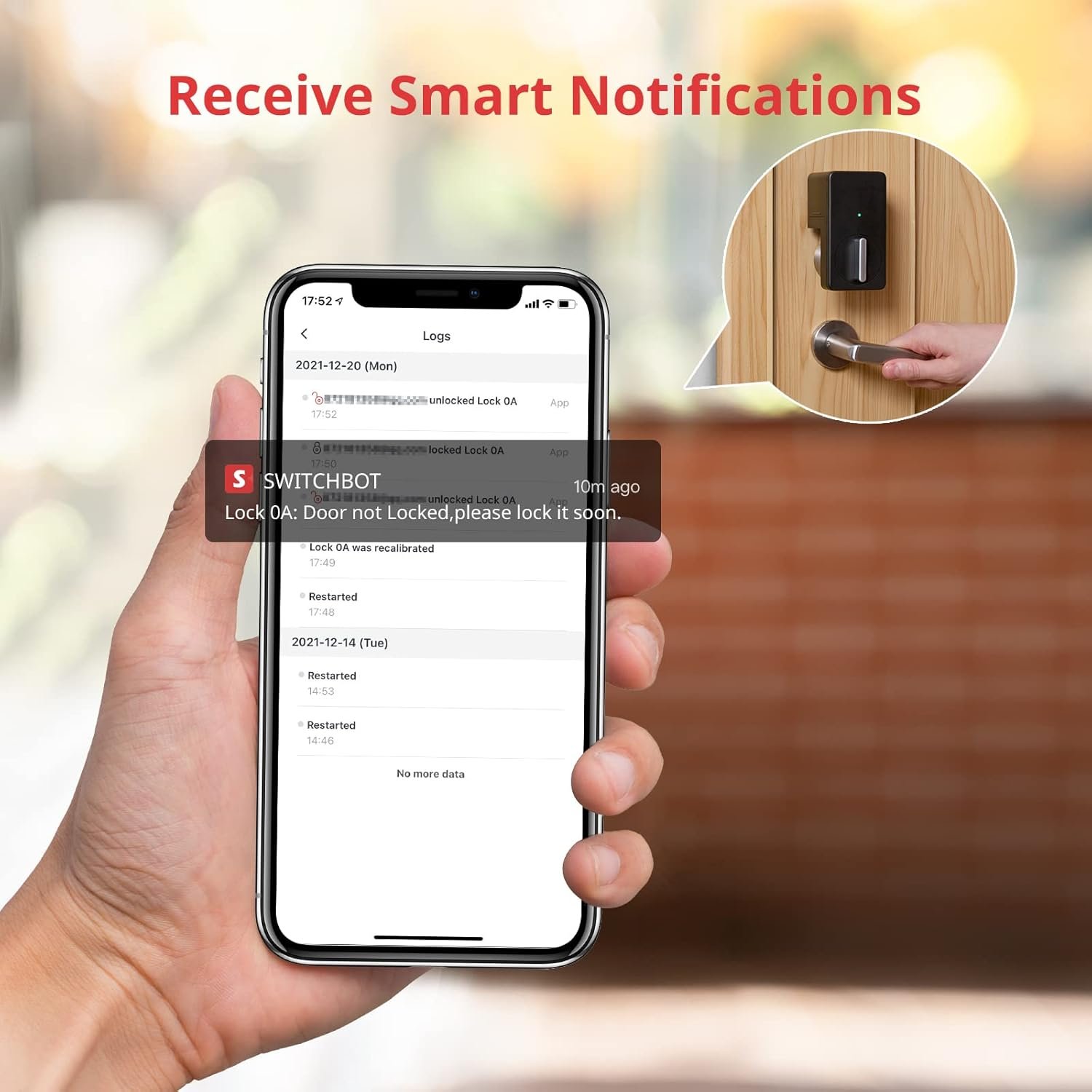 SwitchBot Smart Lock, Bluetooth Electronic Deadbolt, Keyless Entry Door Lock for Front Door, Compatible with WiFi Bridge (Sold Separately), Fits Your Existing Deadbolt,for Airbnbs Vacation Rentals - Image 7