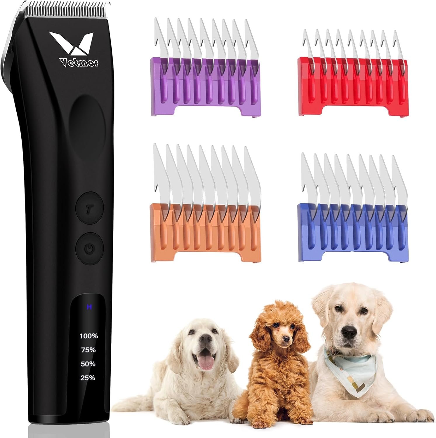 Professional Animal Pet Dog Cat and Horse Cordless Hair Clipper Grooming Kit with 5 in 1 Blade - Image 2
