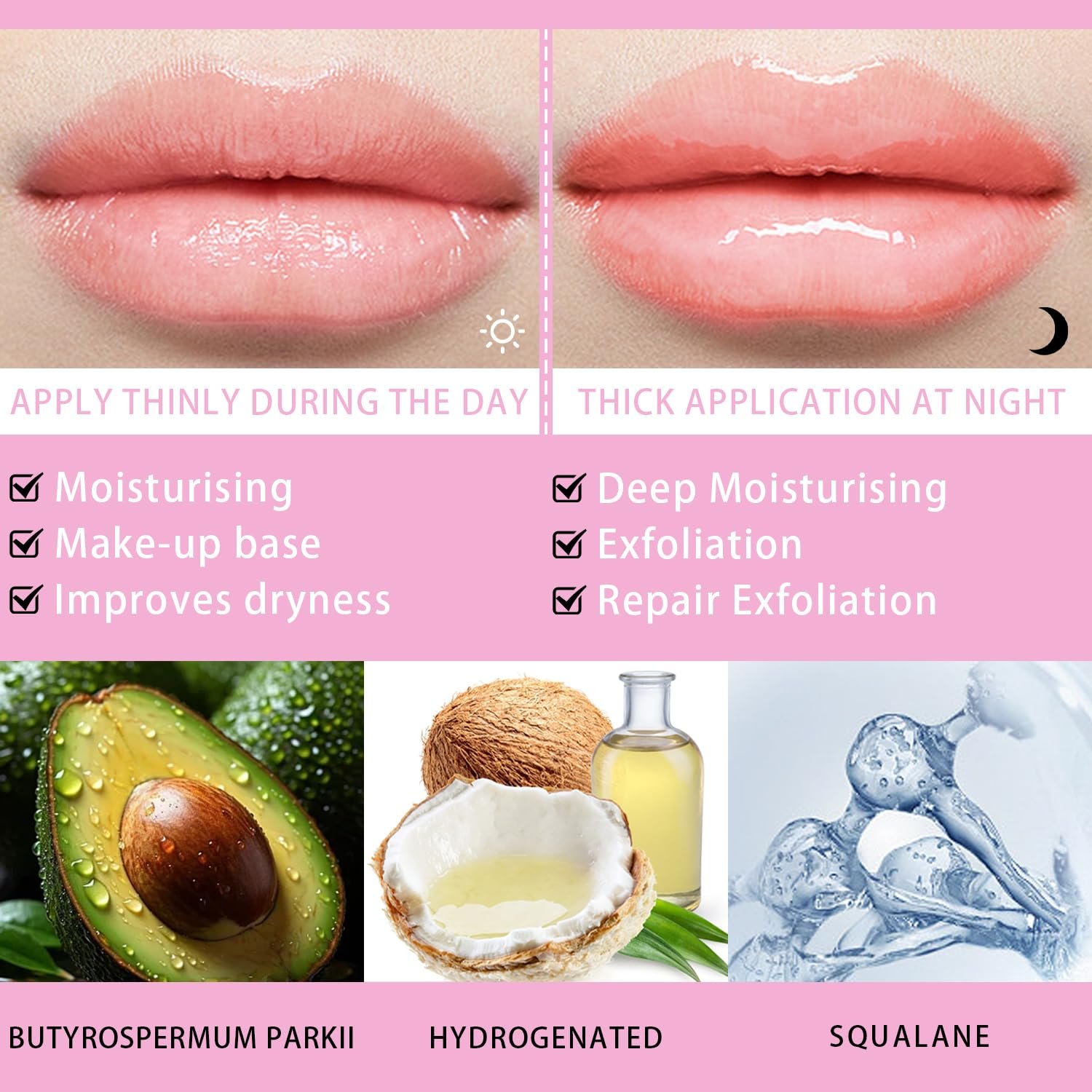 Lip Mask Overnight, Lip Sleeping Mask, lip Mask With Vitamin C, Antioxidants, Improves Dryness, Hydrating &Prevention Dry and Crack Lip Scrubs Exfoliator (berry&grape) - Image 7