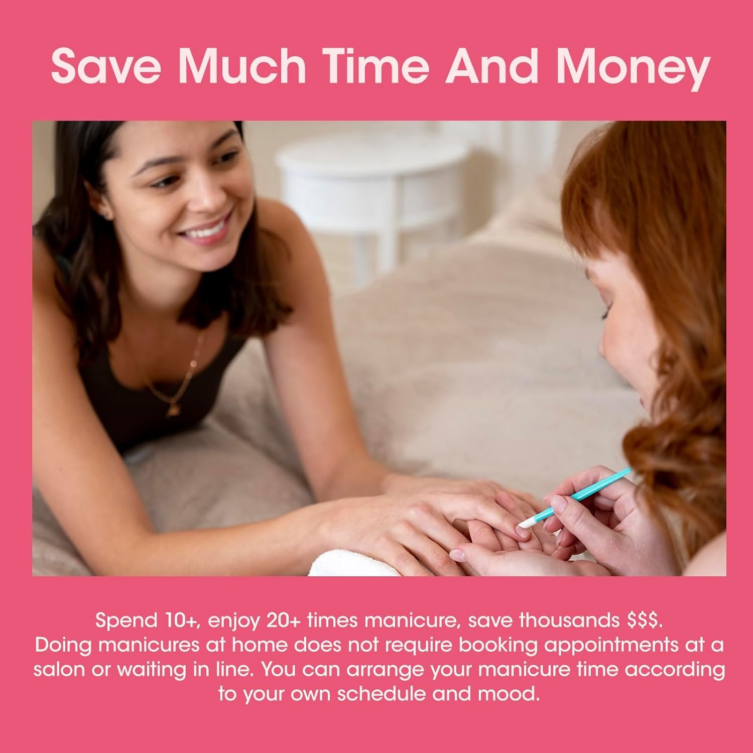 Gellen Pink Gel Nail Polish Kit - 6 Colors Hot Pink Series Rose Peach Magenta Tone, Classic Bright Pink Red Nail Gel Shades Soak Off Nail Art Home DIY Gel Manicure Set Valentine - Image 7