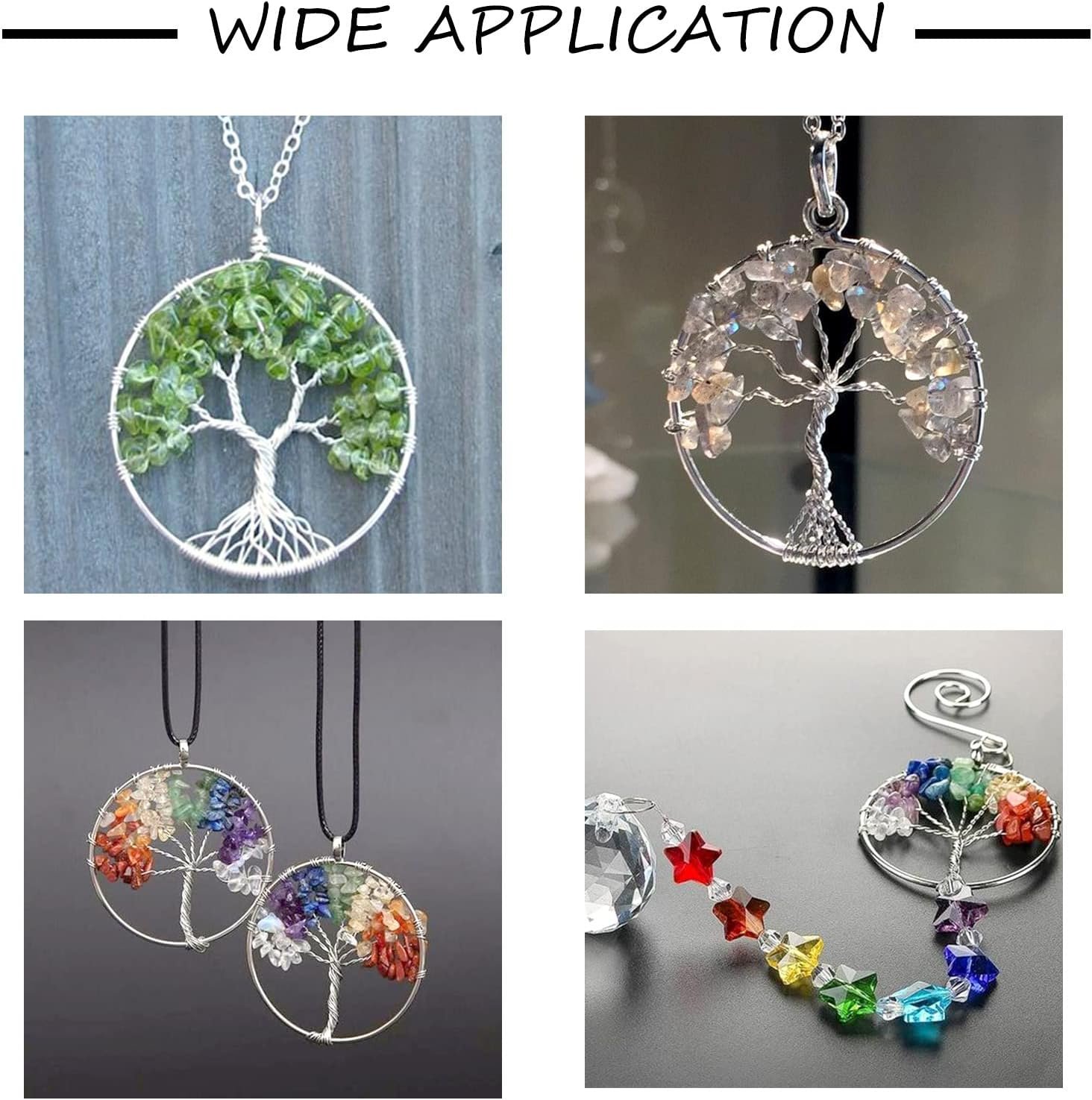 FASHEWELRY Gemstone Chakra Crystal Quartz Stone Pendant Chakra Crystals Tree Life Charms Good Luck Yoga Charms - Image 4