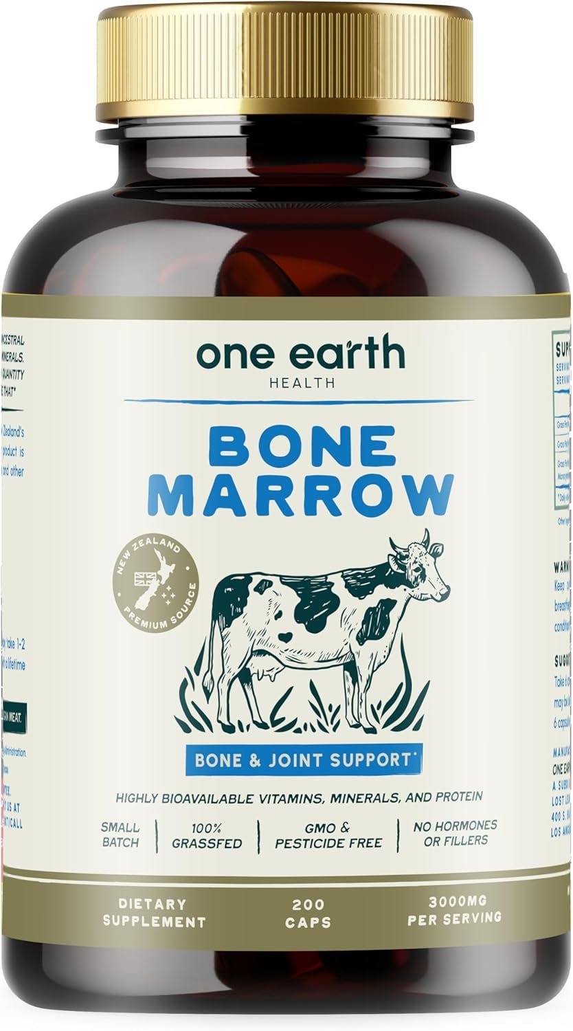 Grass Fed Beef Bone Marrow Supplement – (200 Count) Bone, Cartilage and Marrow. New Zealand Sourced. Better Than Bone Broth. Watch Product Video for Details - Image 2
