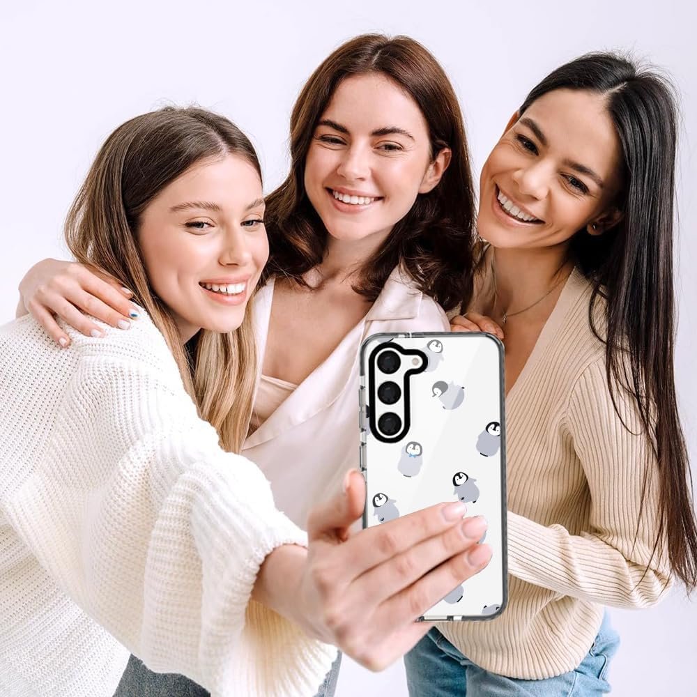 Penguin Trendy Cute Clear Phone Case for Samsung Galaxy A14 5G 6.6" with Built-in Bumper Shockproof Protective Cover for Galaxy A14 5G 6.6" 2023 - Image 3