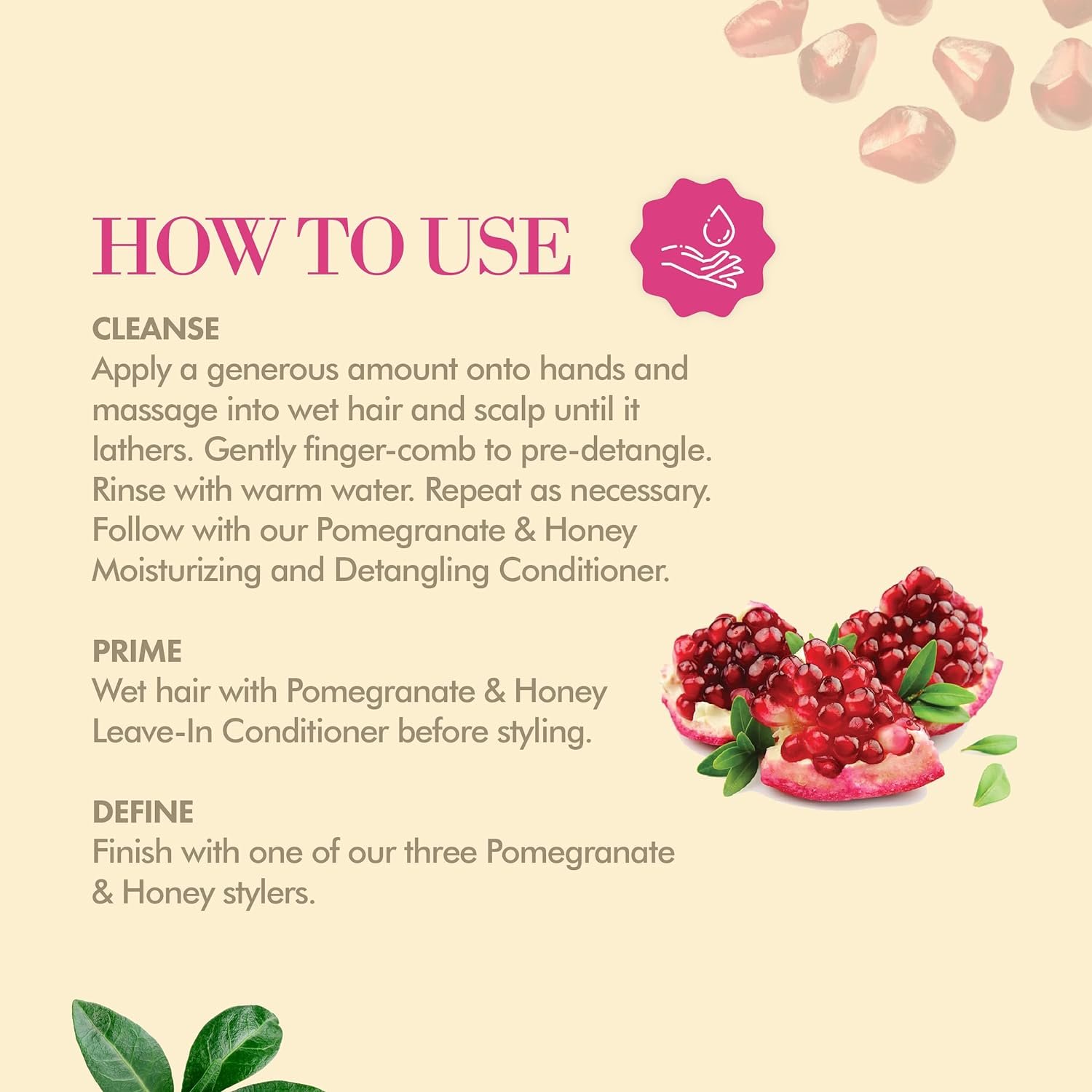 Mielle Organics Pomegranate & Honey Moisturizing and Detangling Shampoo, Hydrating Curl Cleanser For Dry, Damaged Type 4 Hair, Repair, Restore, and Prevent Frizz, 12-Fluid Ounces - Image 6