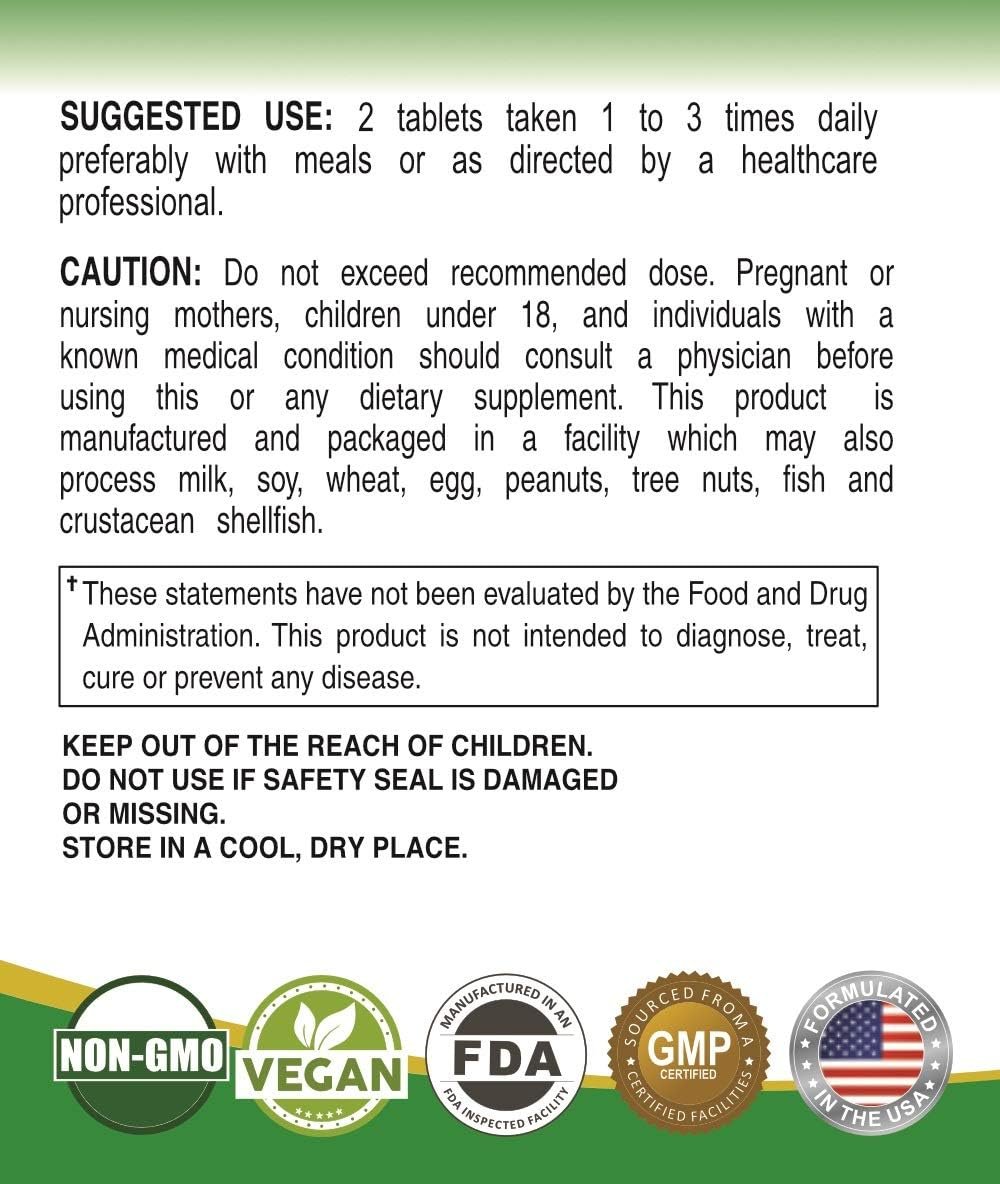 Organic Daily Greens with Organic Fruits & Organic Veggies - USDA Certified, Non-GMO, Vegan, Tablets. Superfoods On-The-Go. Immune Health, Antioxidant, Natural Health, Energy Support - Image 4