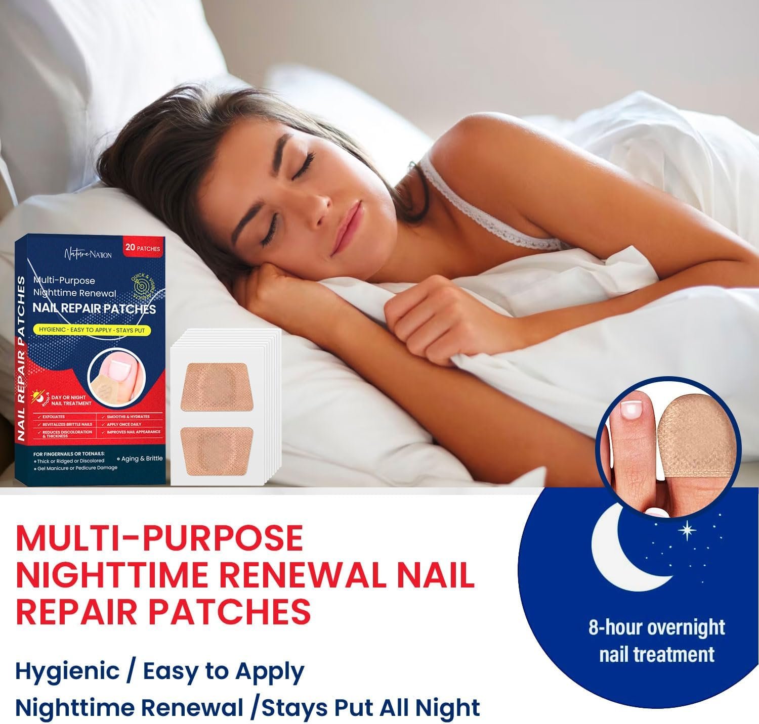 Toenail Fungus Treatment for Nail Repair: Nail Fungus Treatment Extra Strength - Toe Nail Fungus Treatments Fungus Nail Treatment for Toenail and Fingernail - Nighttime Renewal Fungal Nail Patches - Image 8