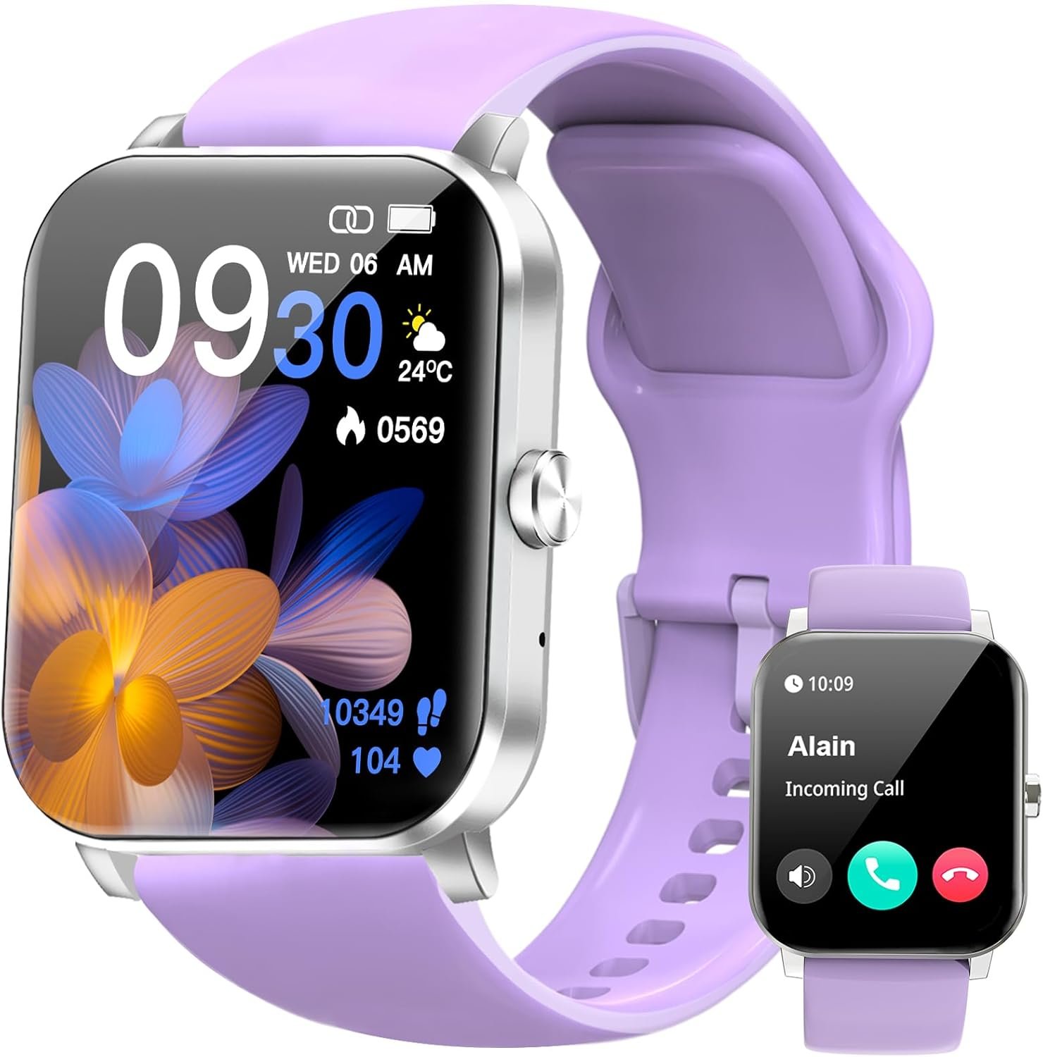 Smart Watch, 1.85"HD Smartwatches for Men Women, (Answer/Make Calls), IP68 Waterproof Fitness Watch, Heart Rate/Sleep Monitor, SpO2, Fitness Tracker with 120+ Sport Modes, Smartwatch for Android iOS - Image 2